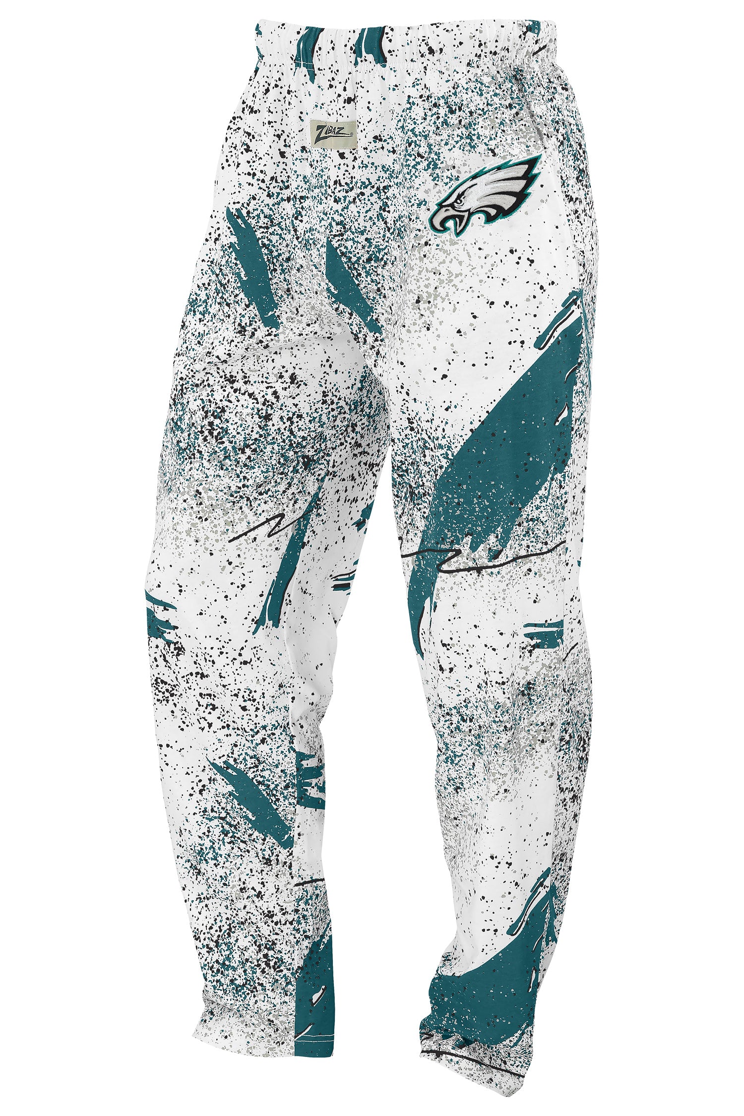 Zubaz NFL Adult Unisex Z88 Embroidered Confetti 3 Color Pants, Philade