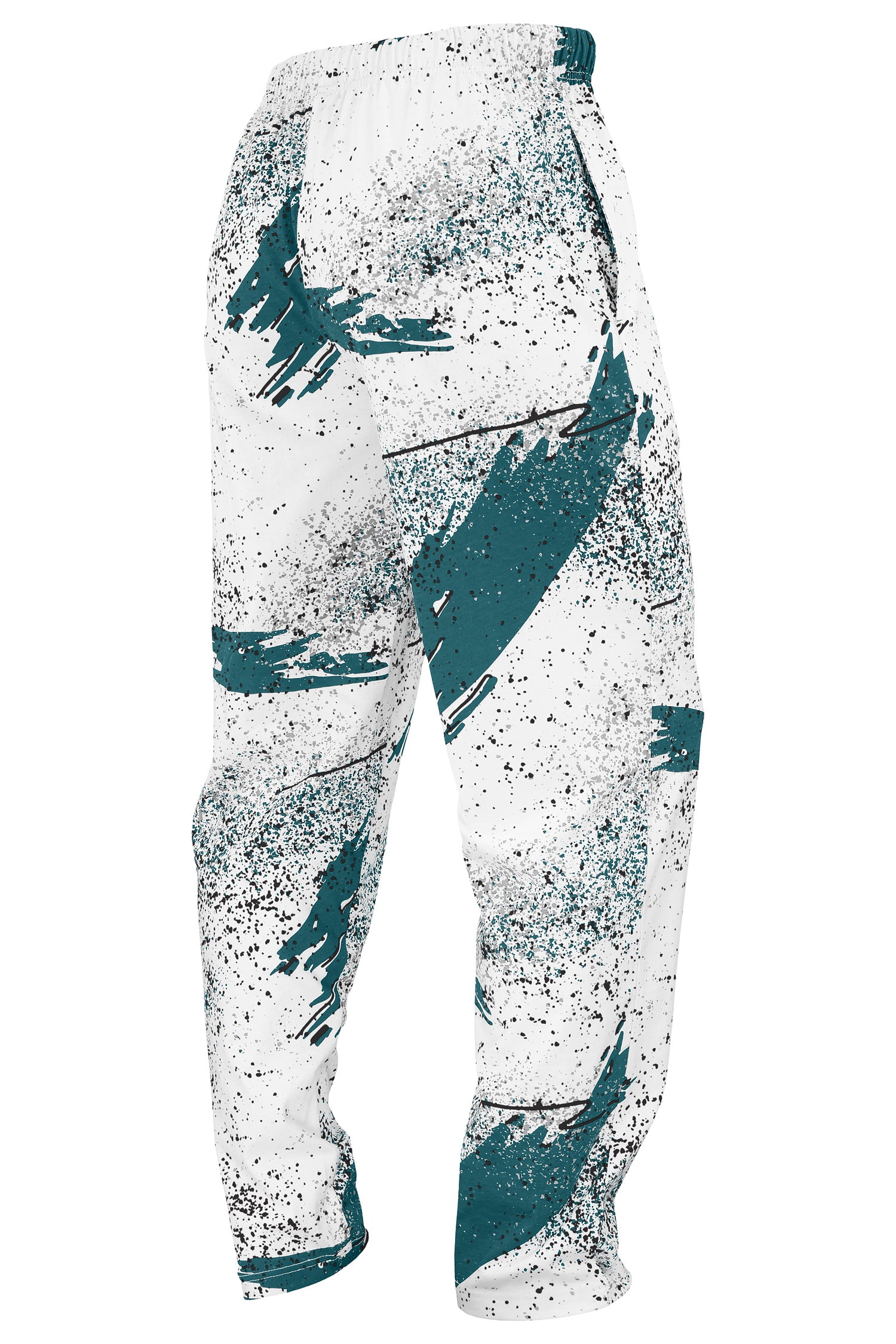 Zubaz NFL Adult Unisex Z88 Embroidered Confetti 3 Color Pants, Philadelphia Eagles