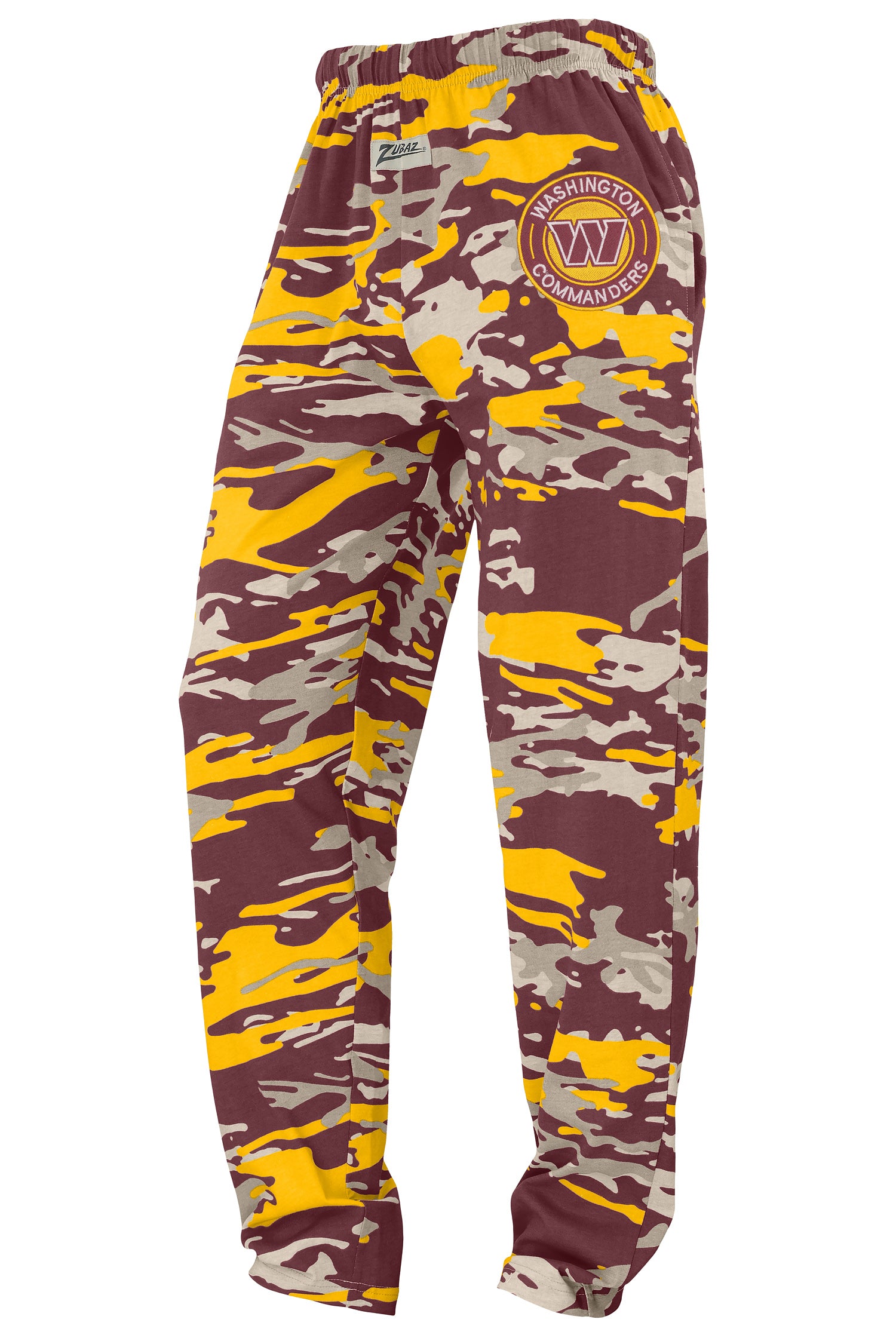 Zubaz NFL Adult Unisex Z88 Embroidered Alt Camo Pants, Washington Comm