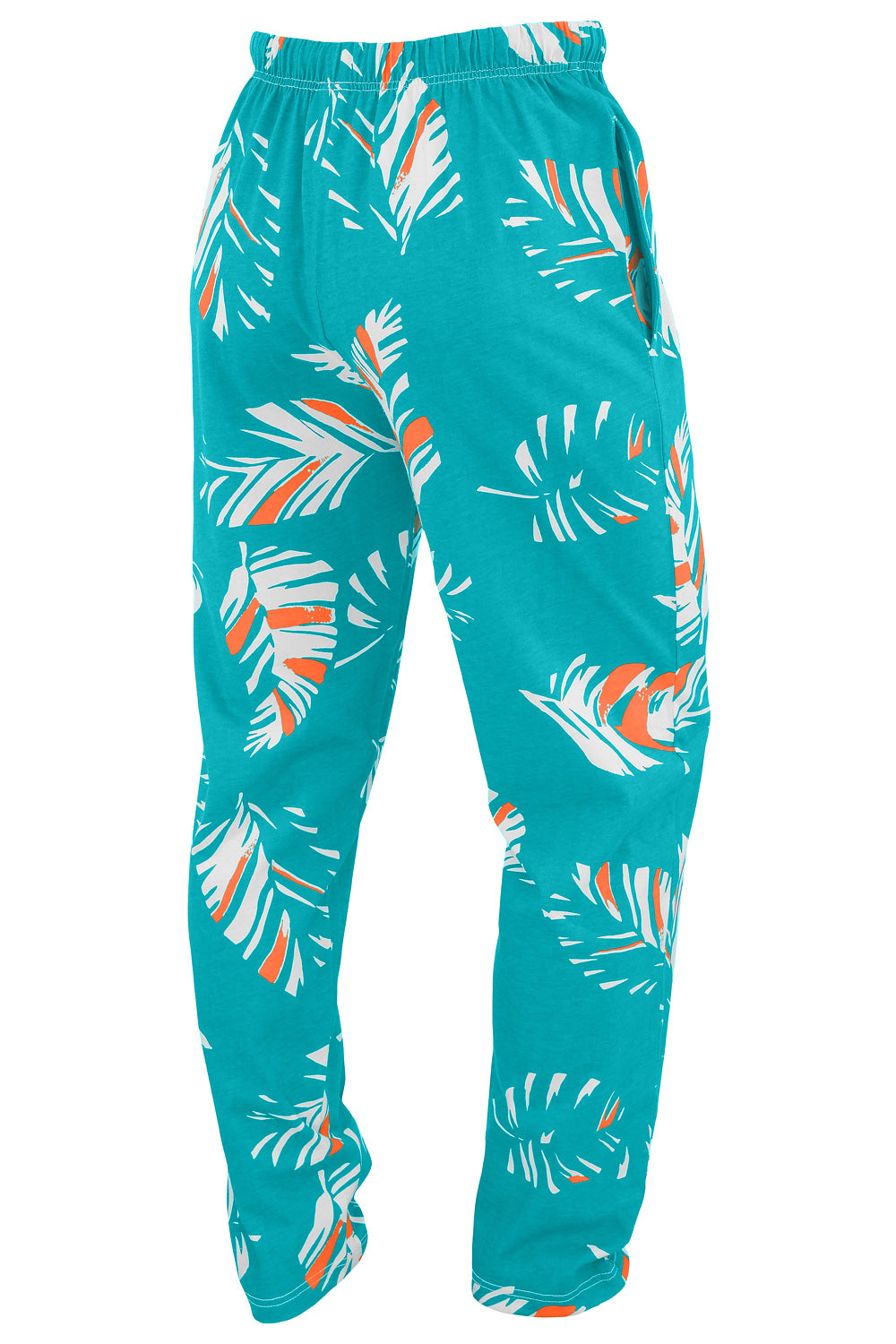 Zubaz NFL Adult Unisex Z88 Embroidered Leaf 3 Color Pants, Miami Dolph