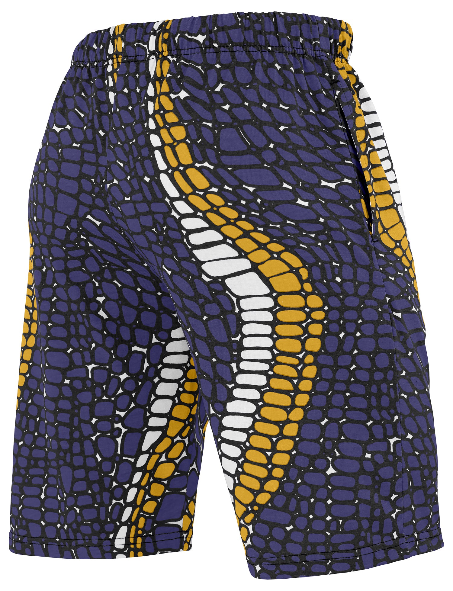Zubaz NFL Adult Unisex Z88 Embroidered Gator 3 Color Shorts, Baltimore Ravens