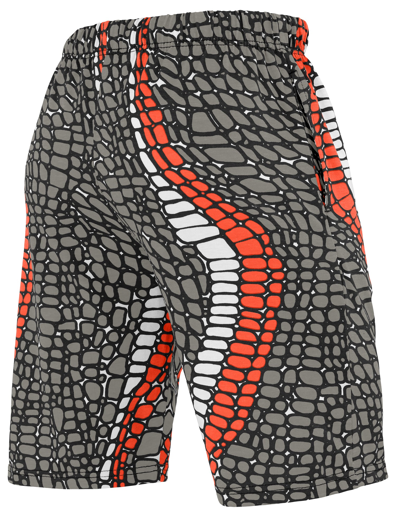 Zubaz NFL Adult Unisex Z88 Embroidered Gator 3 Color Shorts, Cincinnati Bengals