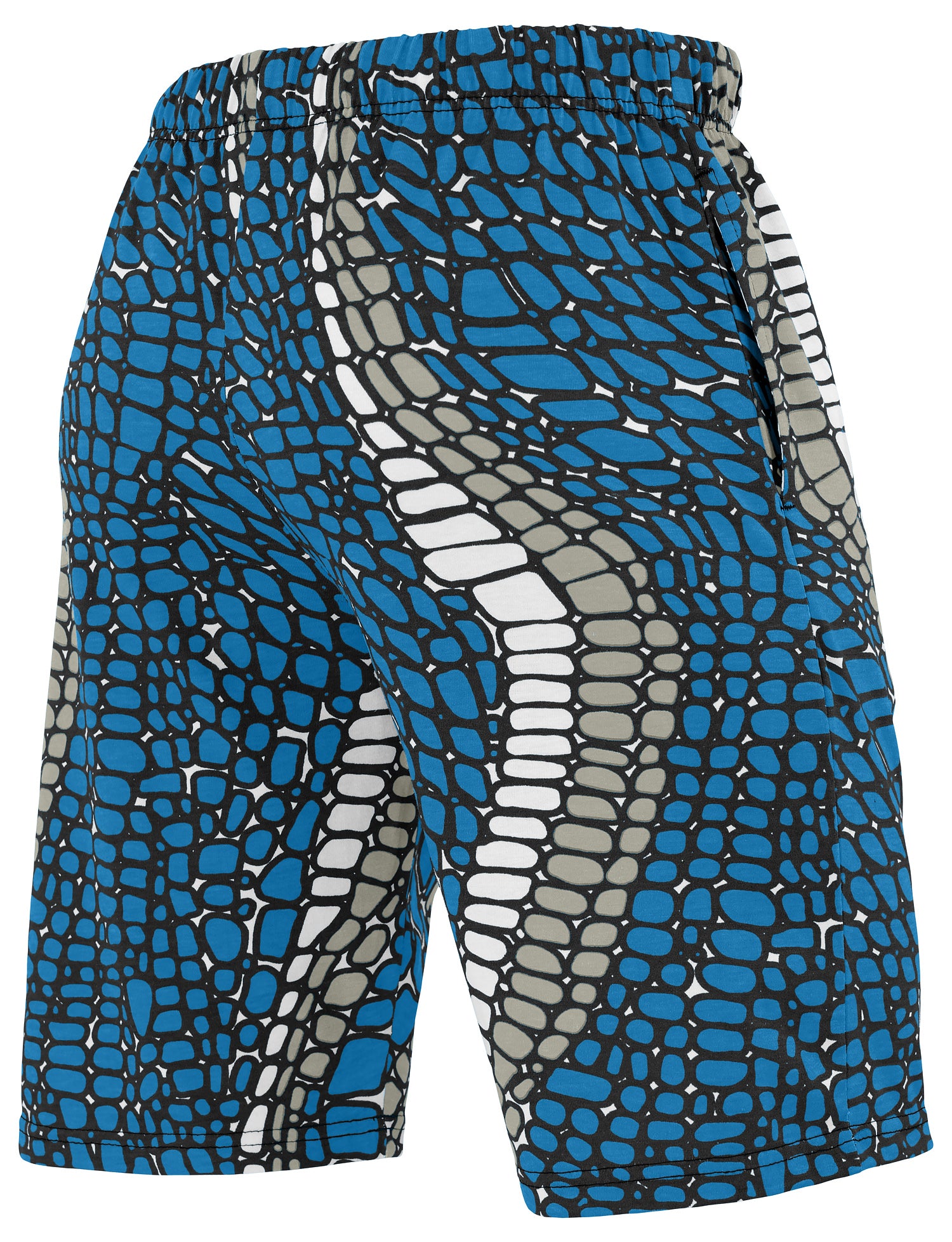 Zubaz NFL Adult Unisex Z88 Embroidered Gator 3 Color Shorts, Detroit Lions