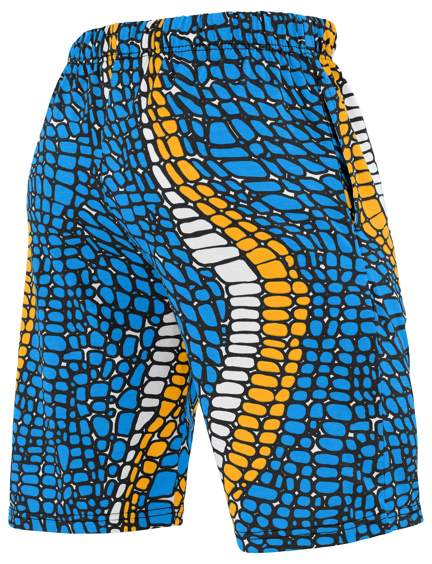 Zubaz NFL Adult Unisex Z88 Embroidered Gator 3 Color Shorts, Los Angeles Chargers