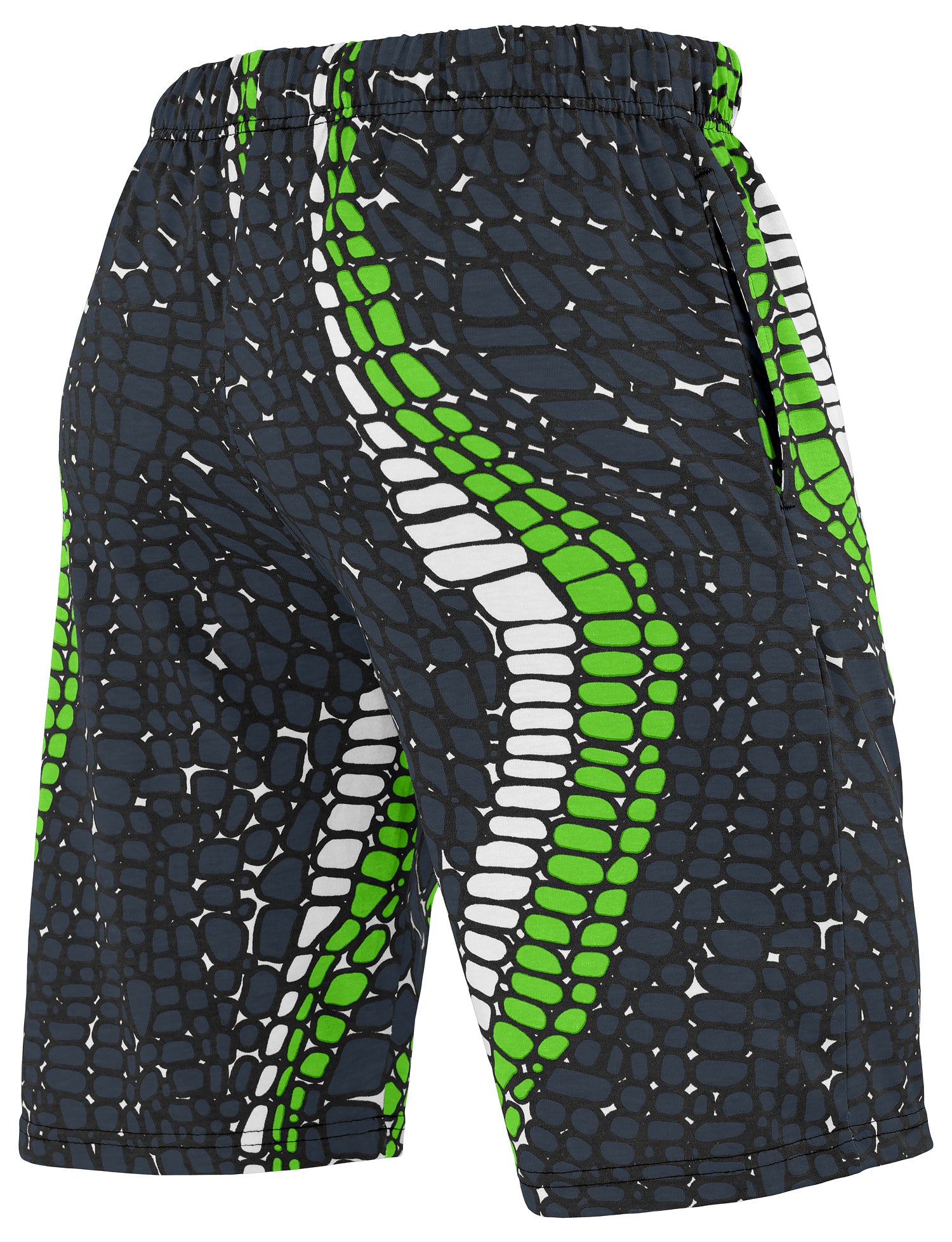 Zubaz NFL Adult Unisex Z88 Embroidered Gator 3 Color Shorts, Seattle Seahawks