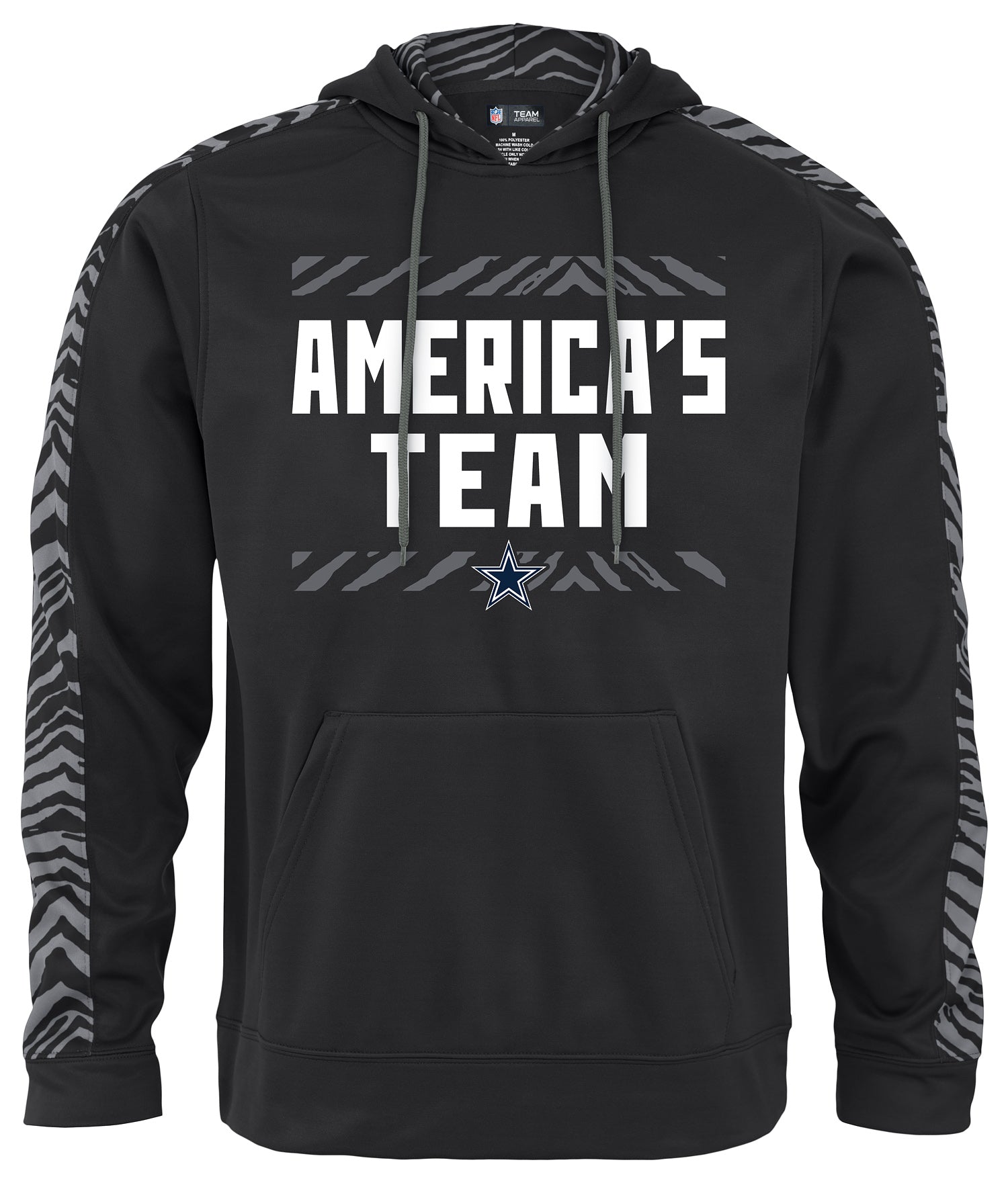 Zubaz NFL Men's Dallas Cowboys Team Slogan Fleece Hoodie