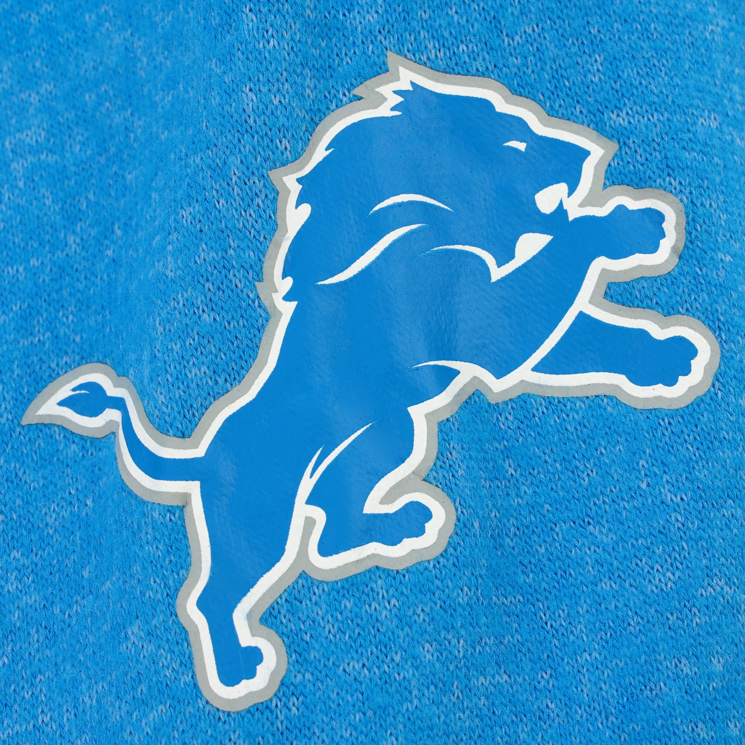Zubaz NFL Womens Detroit Lions Womens Marled Gray/Rainstorm Blue Soft Crossover Hoodie