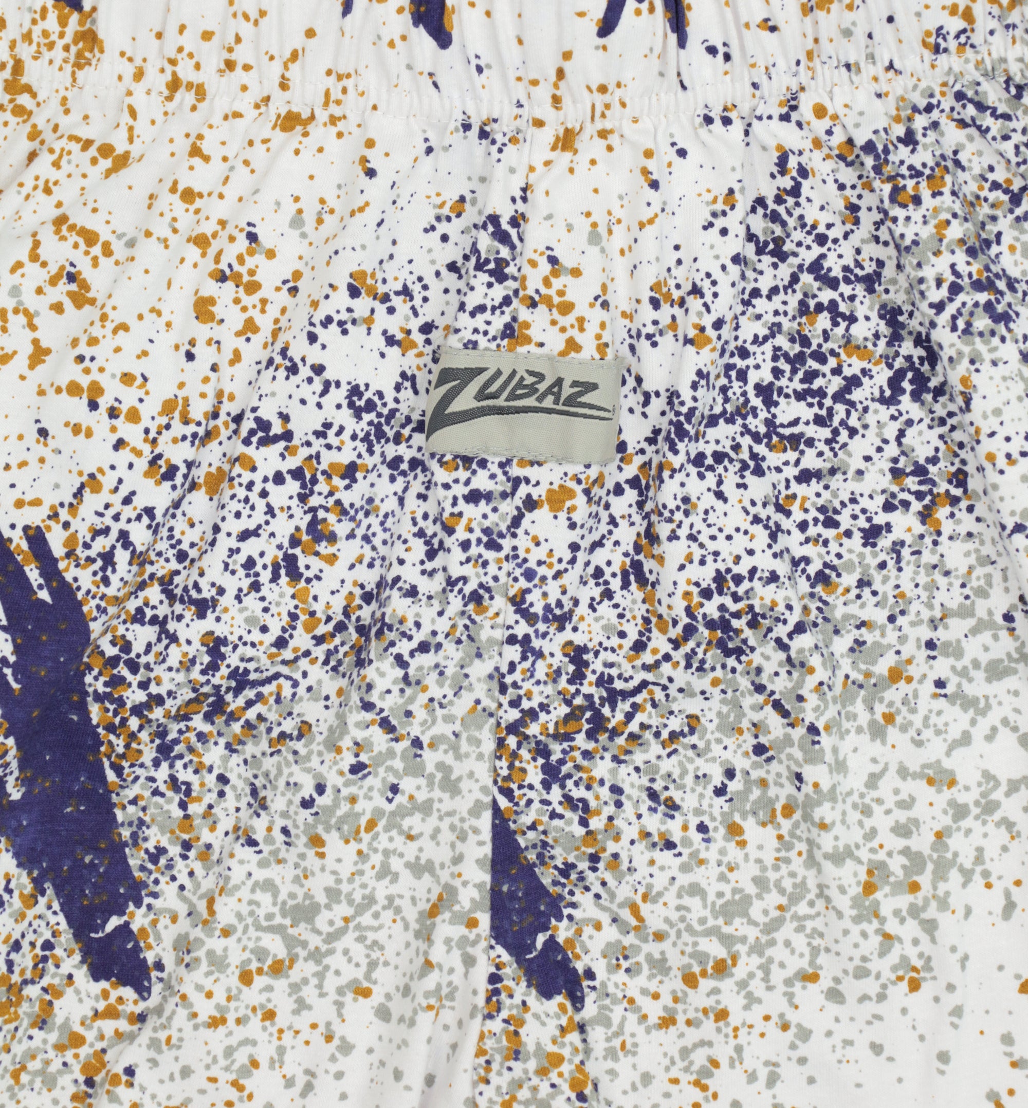 Zubaz NFL Adult Unisex Z88 Embroidered Confetti 3 Team Color Shorts, Baltimore Ravens