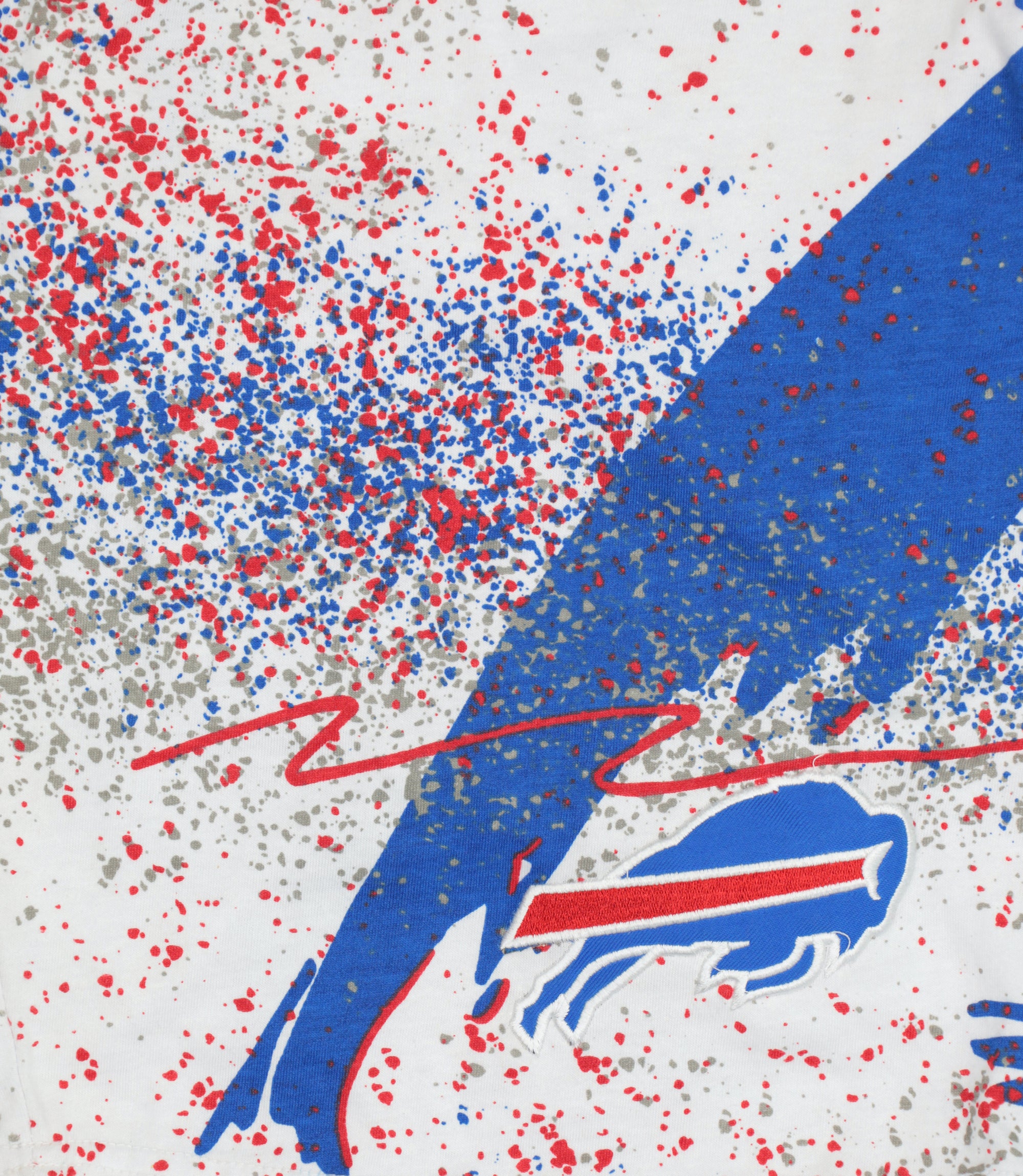 Zubaz NFL Adult Unisex Z88 Embroidered Confetti 3 Team Color Shorts, Buffalo Bills