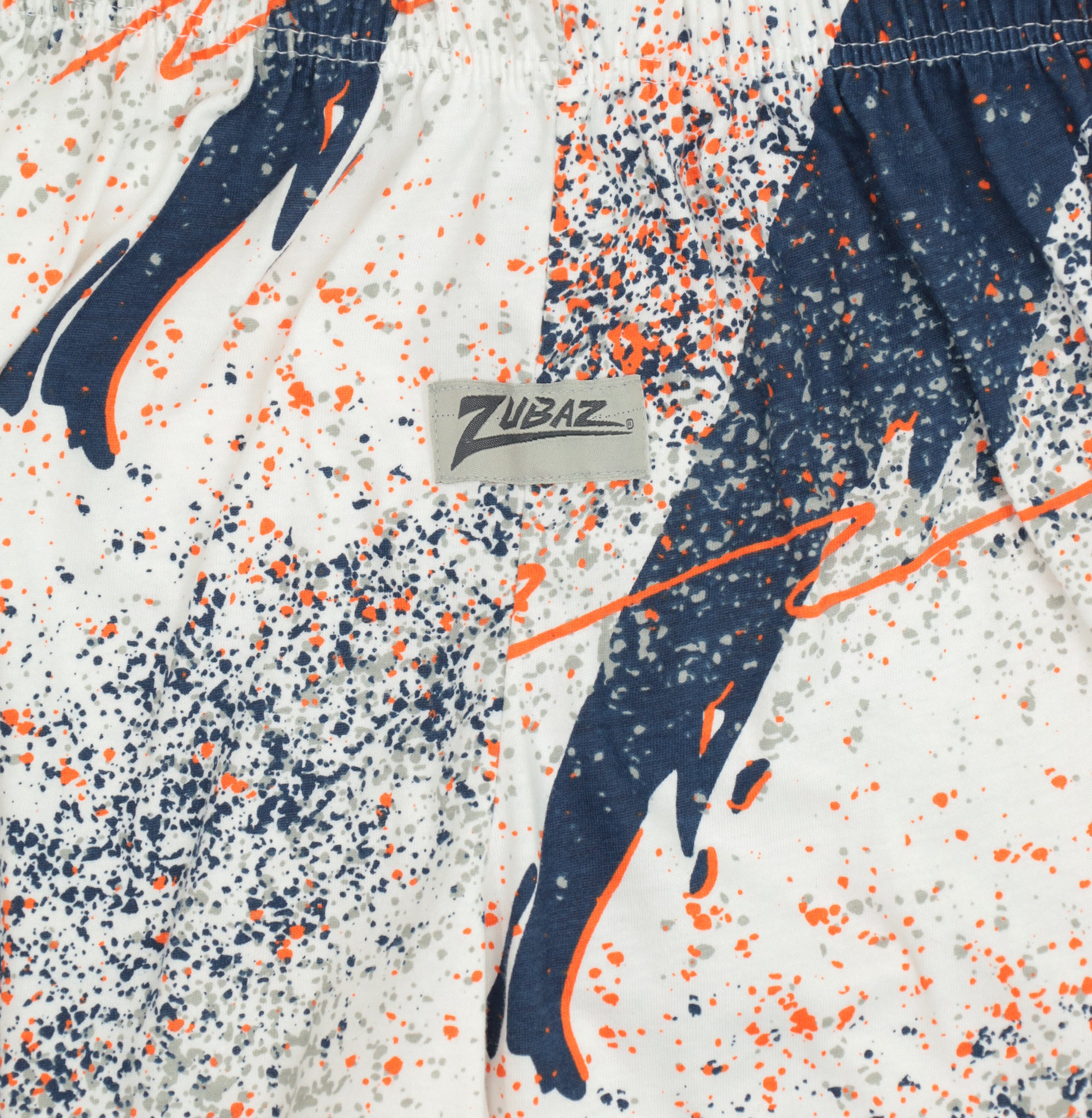 Zubaz NFL Adult Unisex Z88 Embroidered Confetti 3 Team Color Shorts, Chicago Bears