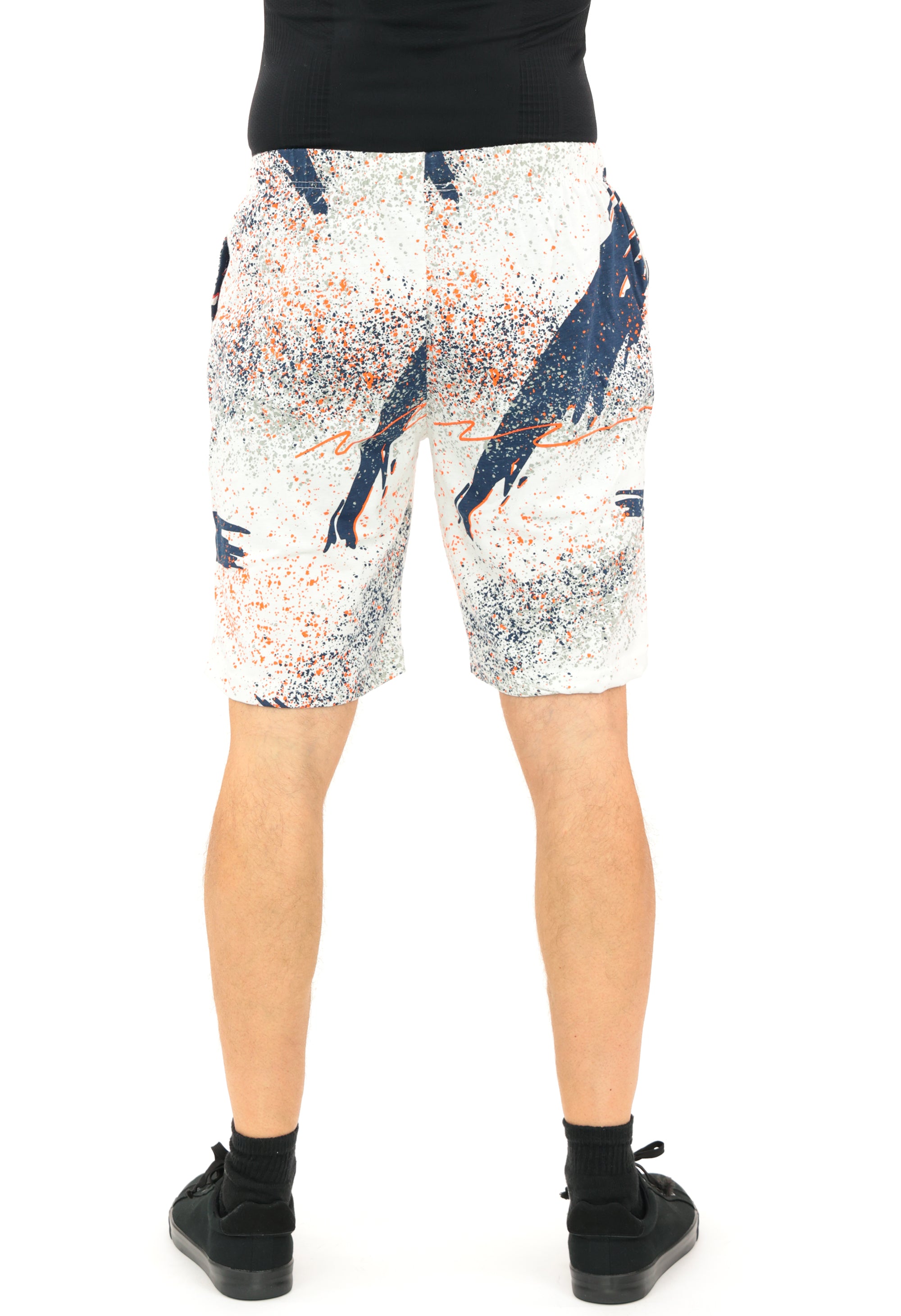 Zubaz NFL Adult Unisex Z88 Embroidered Confetti 3 Team Color Shorts, Chicago Bears