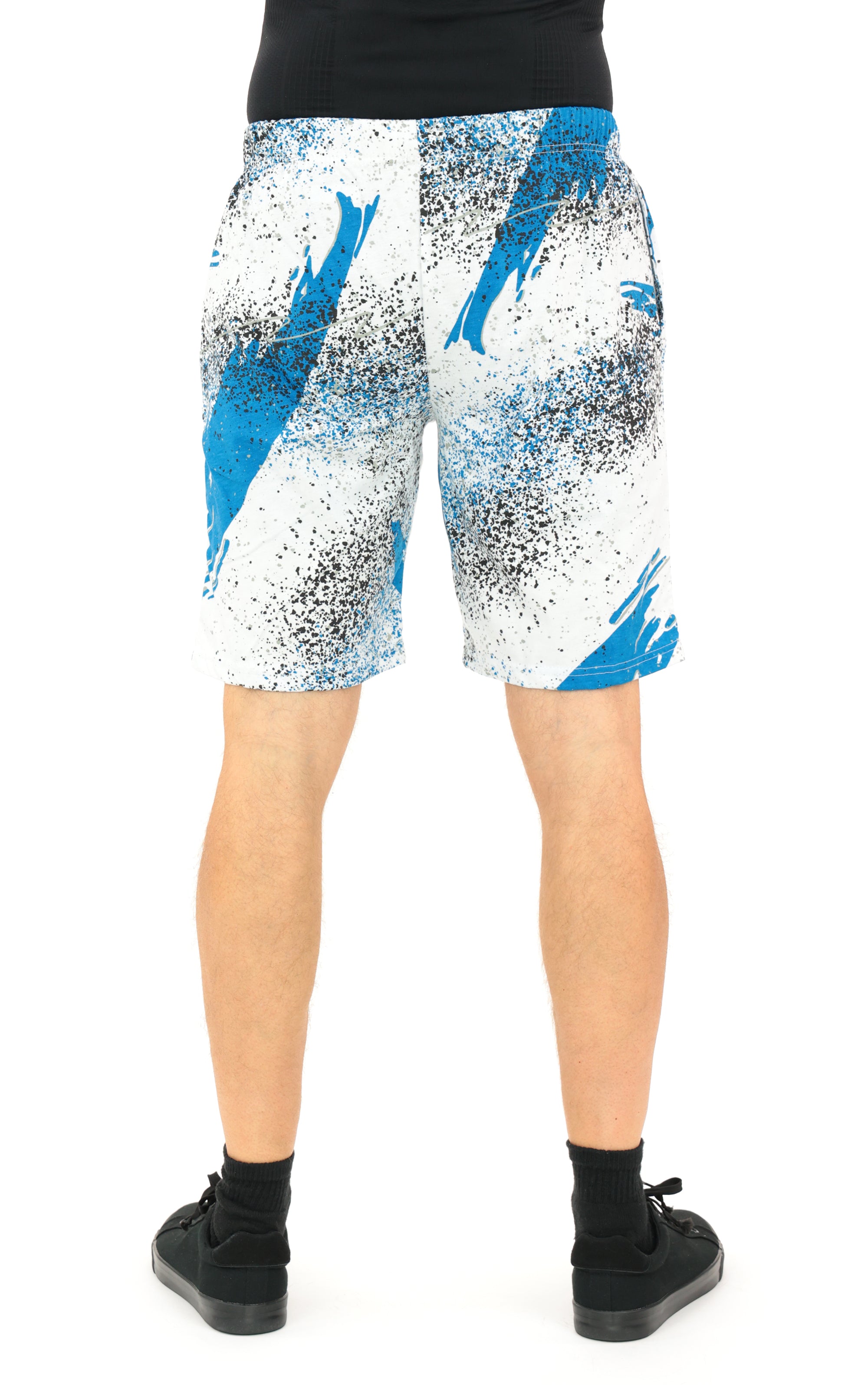 Zubaz NFL Adult Unisex Z88 Embroidered Confetti 3 Team Color Shorts, Detroit Lions