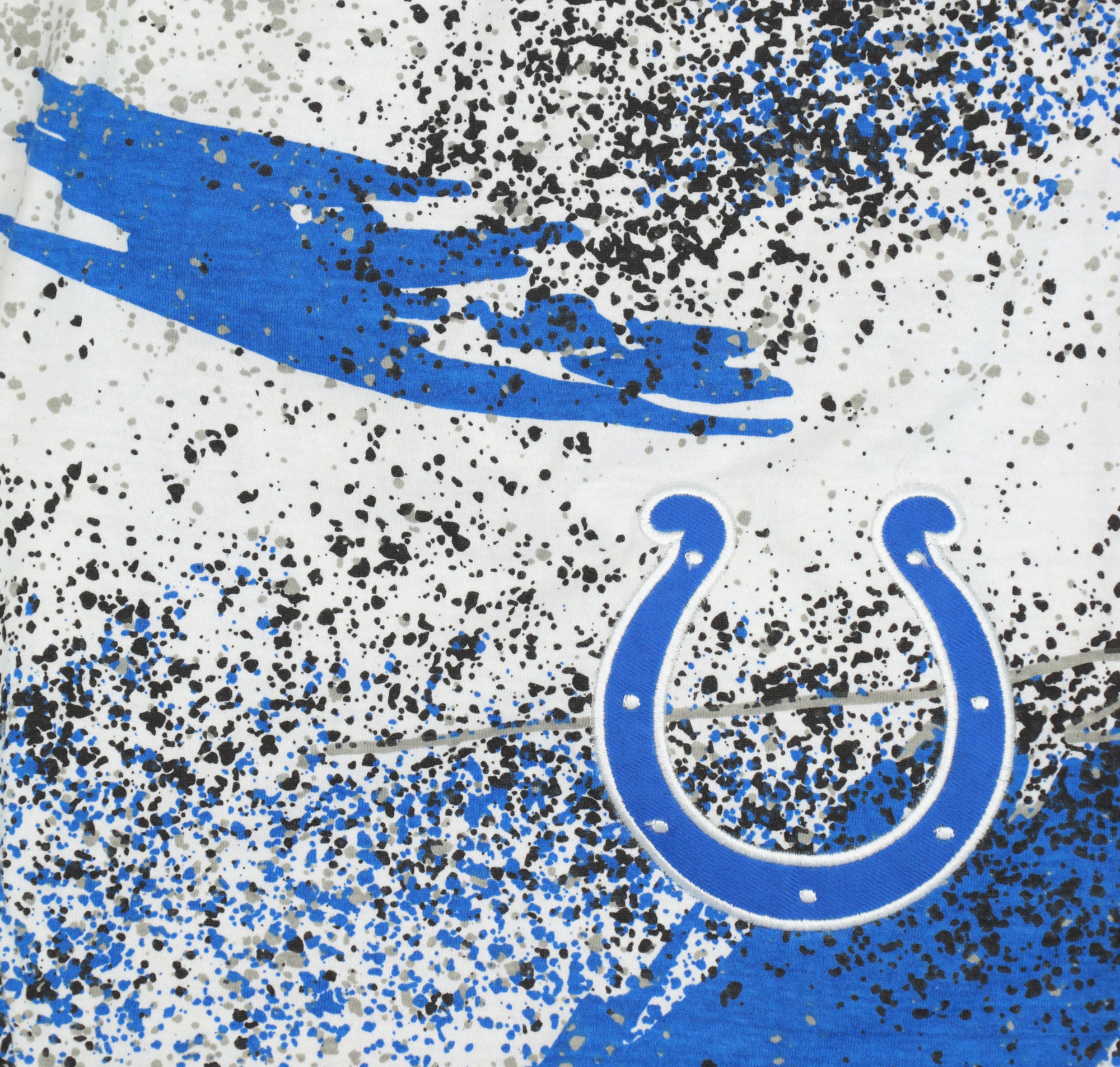 Zubaz NFL Adult Unisex Z88 Embroidered Confetti 3 Team Color Shorts, Indianapolis Colts