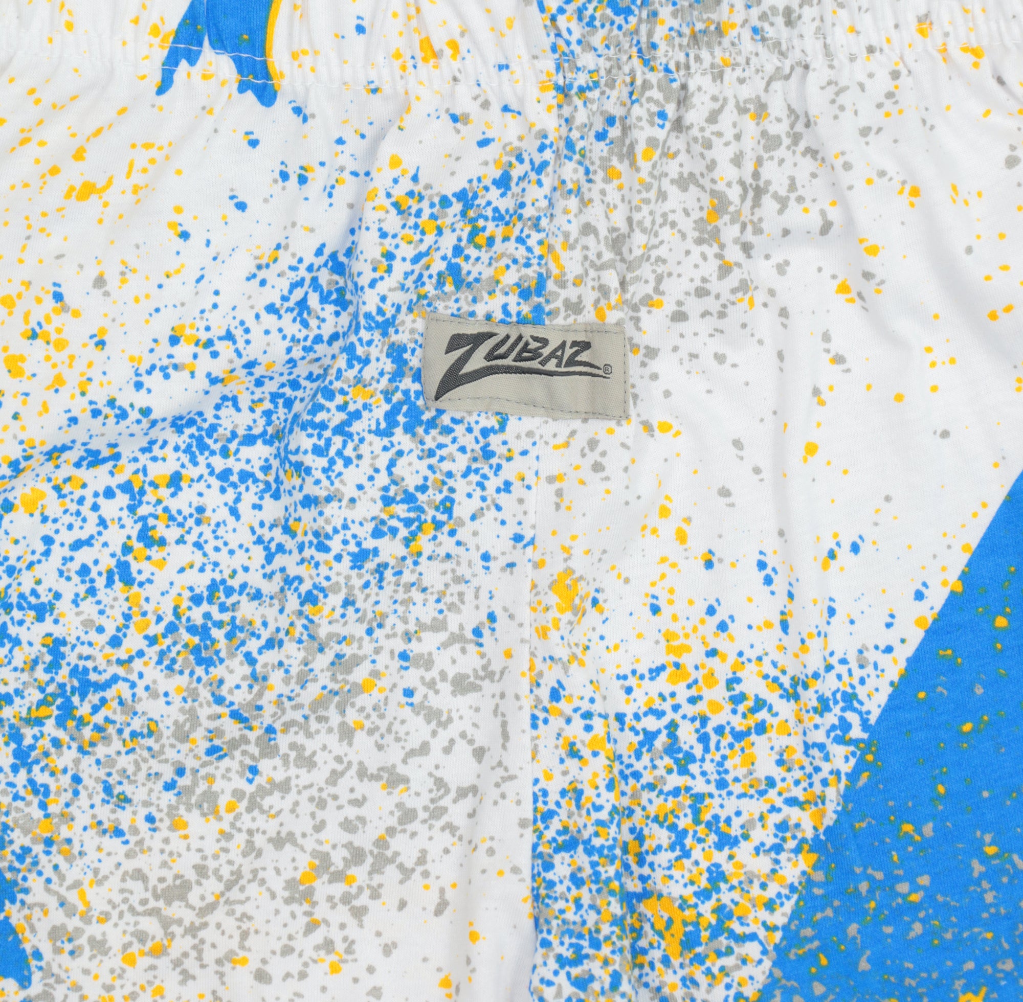 Zubaz NFL Adult Unisex Z88 Embroidered Confetti 3 Team Color Shorts, Los Angeles Chargers