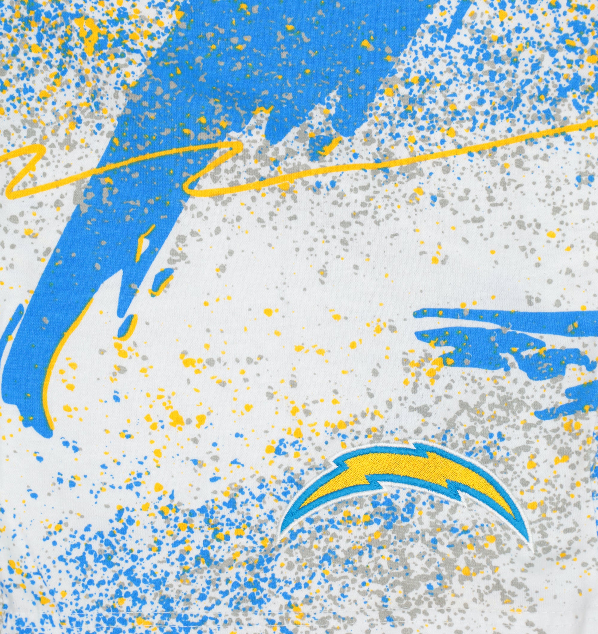 Zubaz NFL Adult Unisex Z88 Embroidered Confetti 3 Team Color Shorts, Los Angeles Chargers