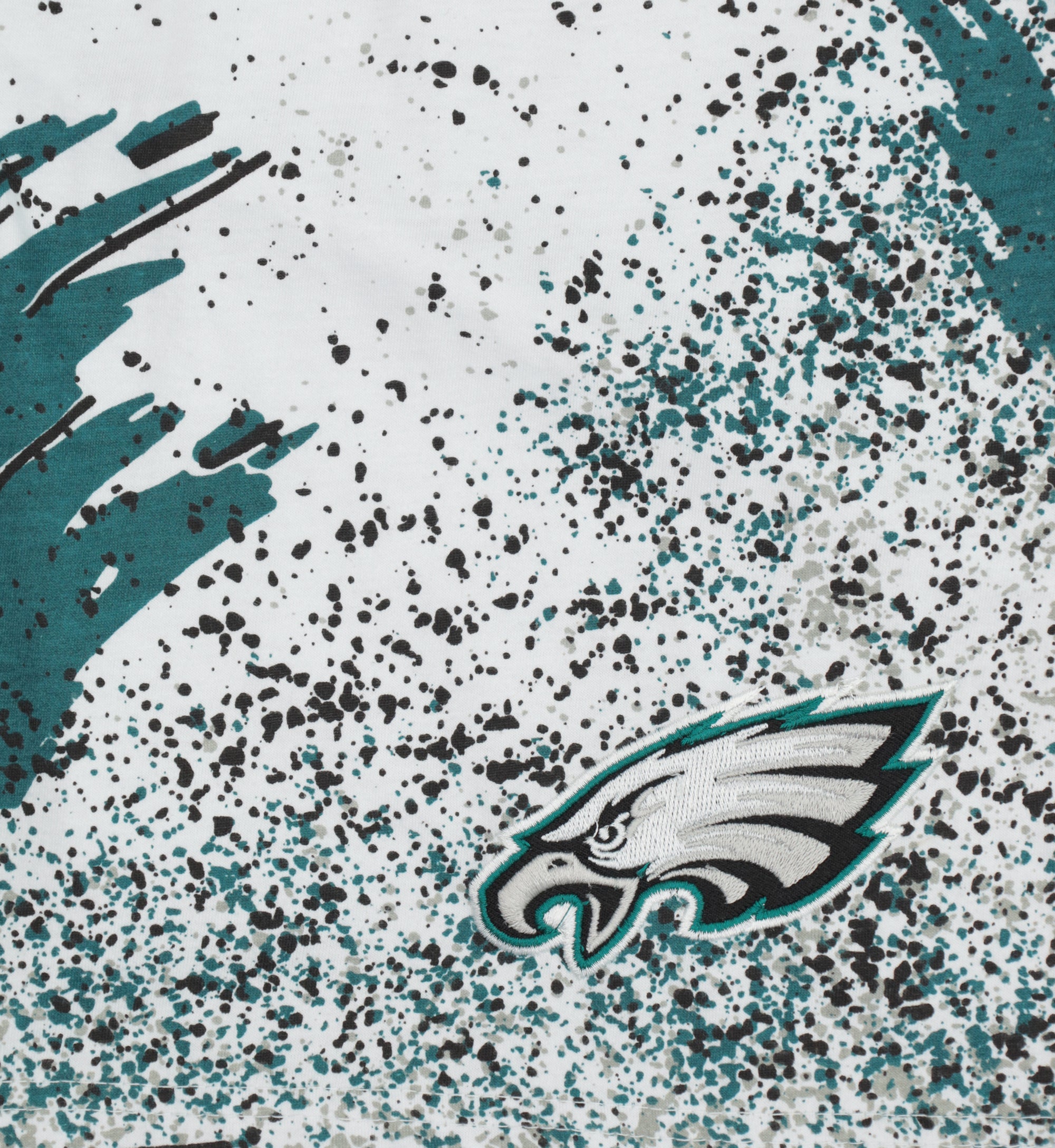 Zubaz NFL Adult Unisex Z88 Embroidered Confetti 3 Team Color Shorts, Philadelphia Eagles