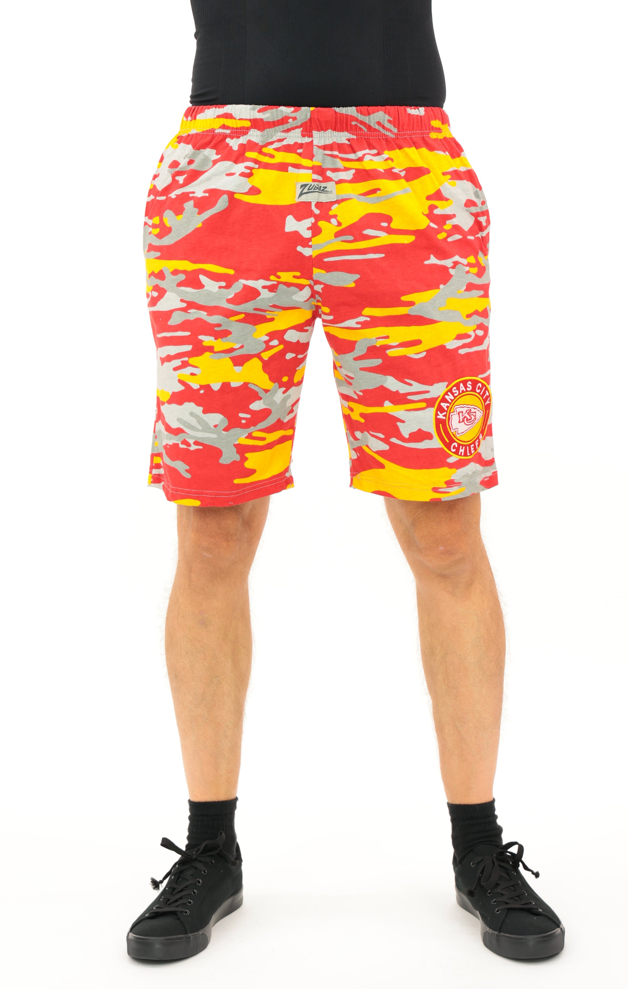 Zubaz NFL Adult Unisex Z88 Embroidered Alt Camo Shorts, Kansas City Chiefs
