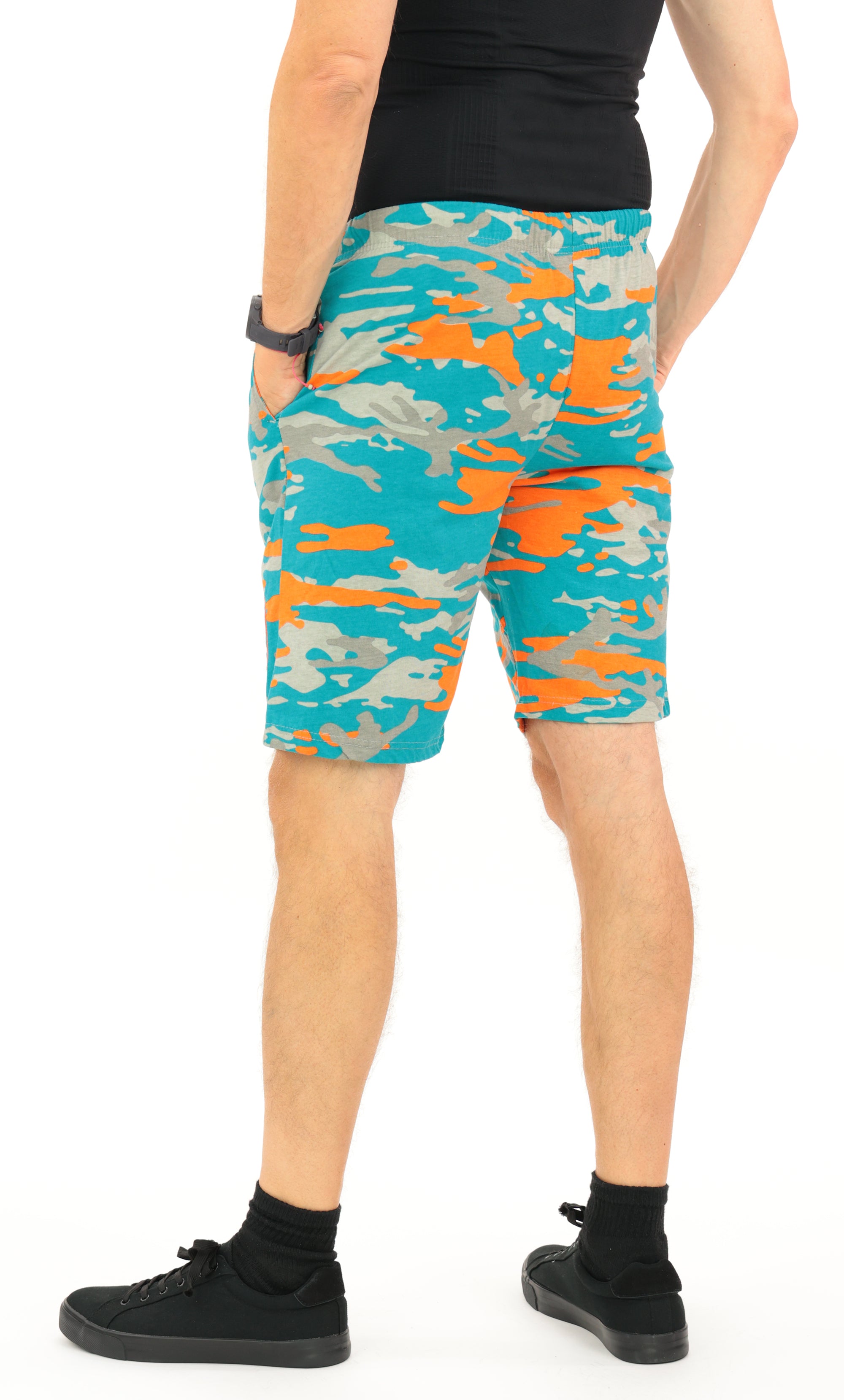 Zubaz NFL Adult Unisex Z88 Embroidered Alt Camo Shorts, Miami Dolphins