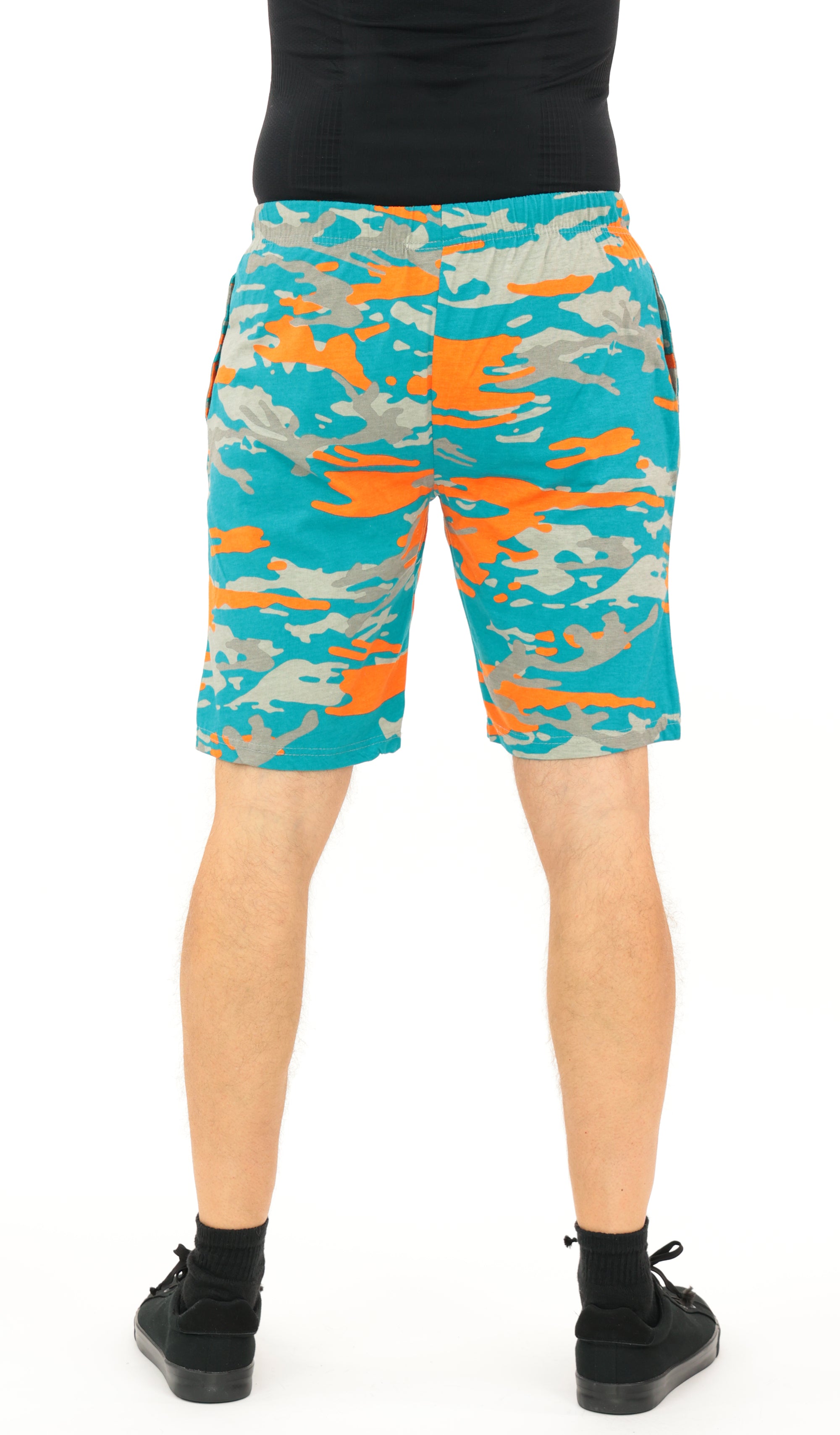 Zubaz NFL Adult Unisex Z88 Embroidered Alt Camo Shorts, Miami Dolphins