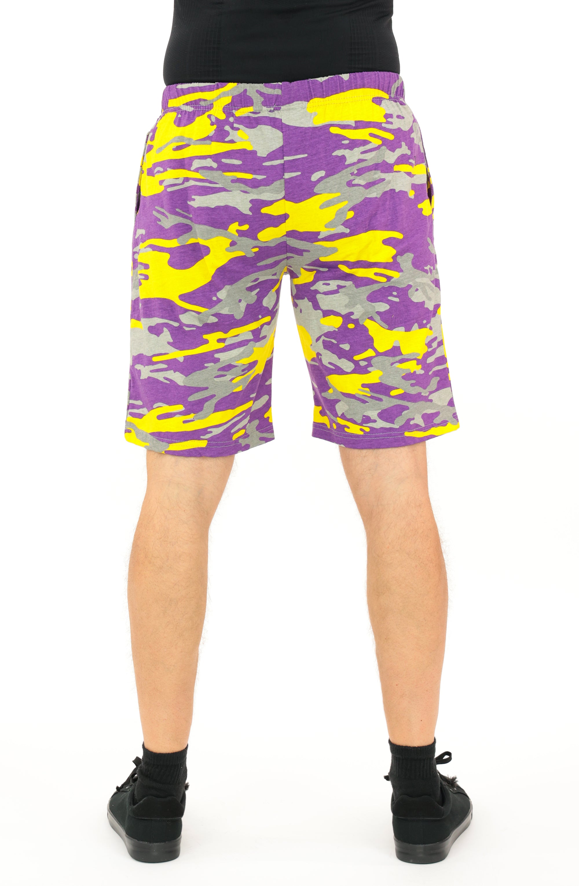Zubaz NFL Adult Unisex Z88 Embroidered Alt Camo Shorts, Minnesota Viki