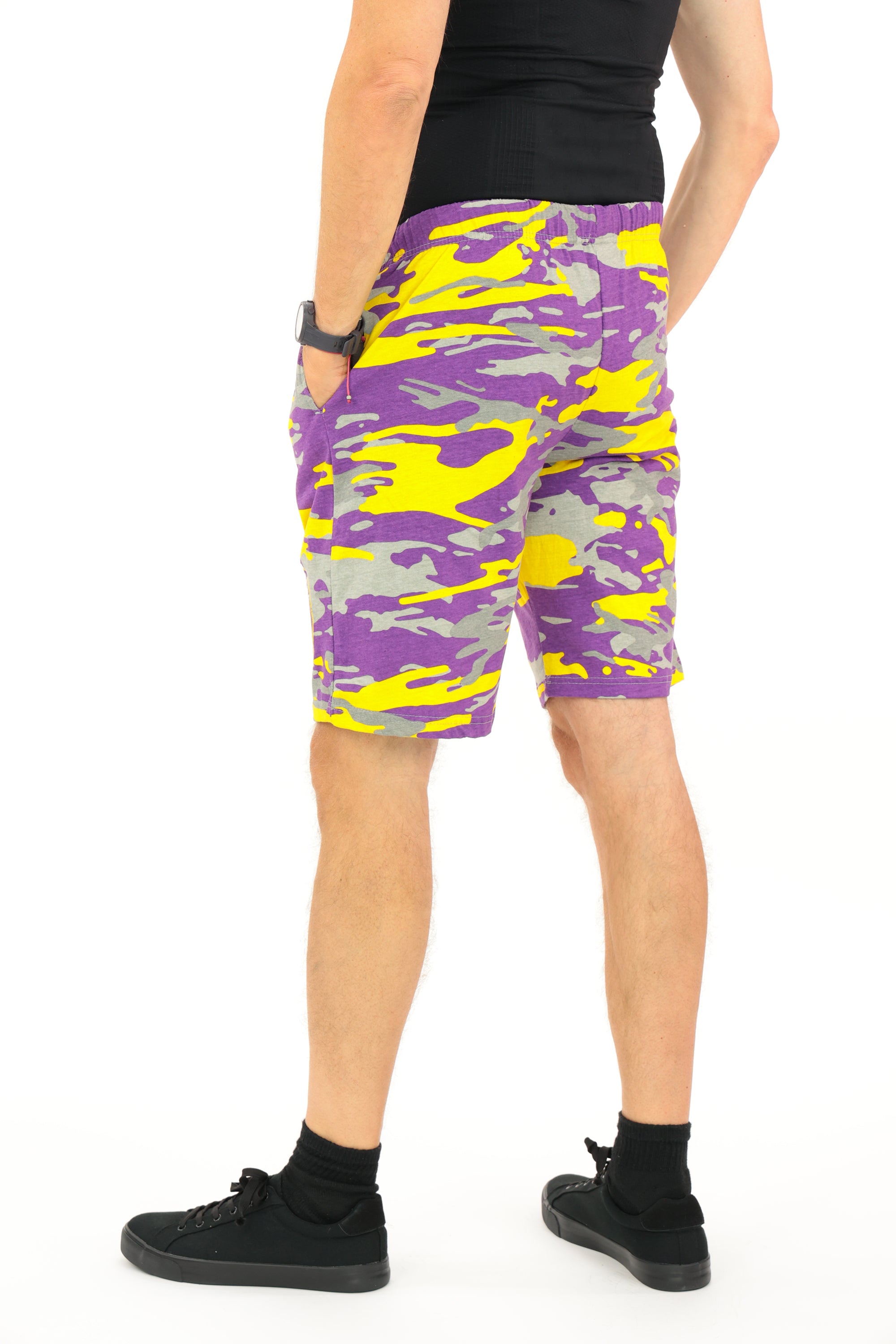 Zubaz NFL Adult Unisex Z88 Embroidered Alt Camo Shorts, Minnesota Vikings