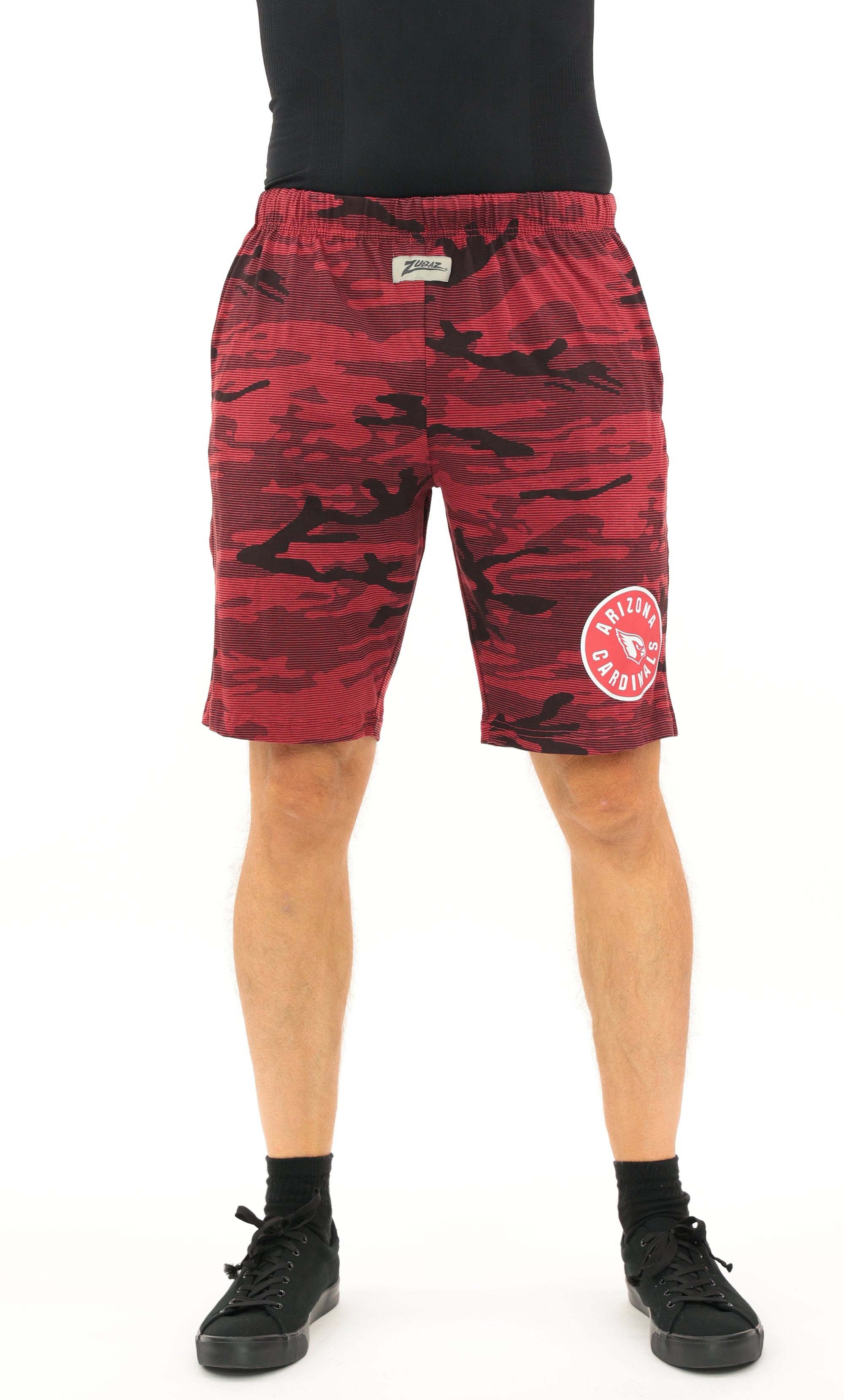 Zubaz NFL Adult Unisex Z88 Camo Lines Shorts, Arizona Cardinals
