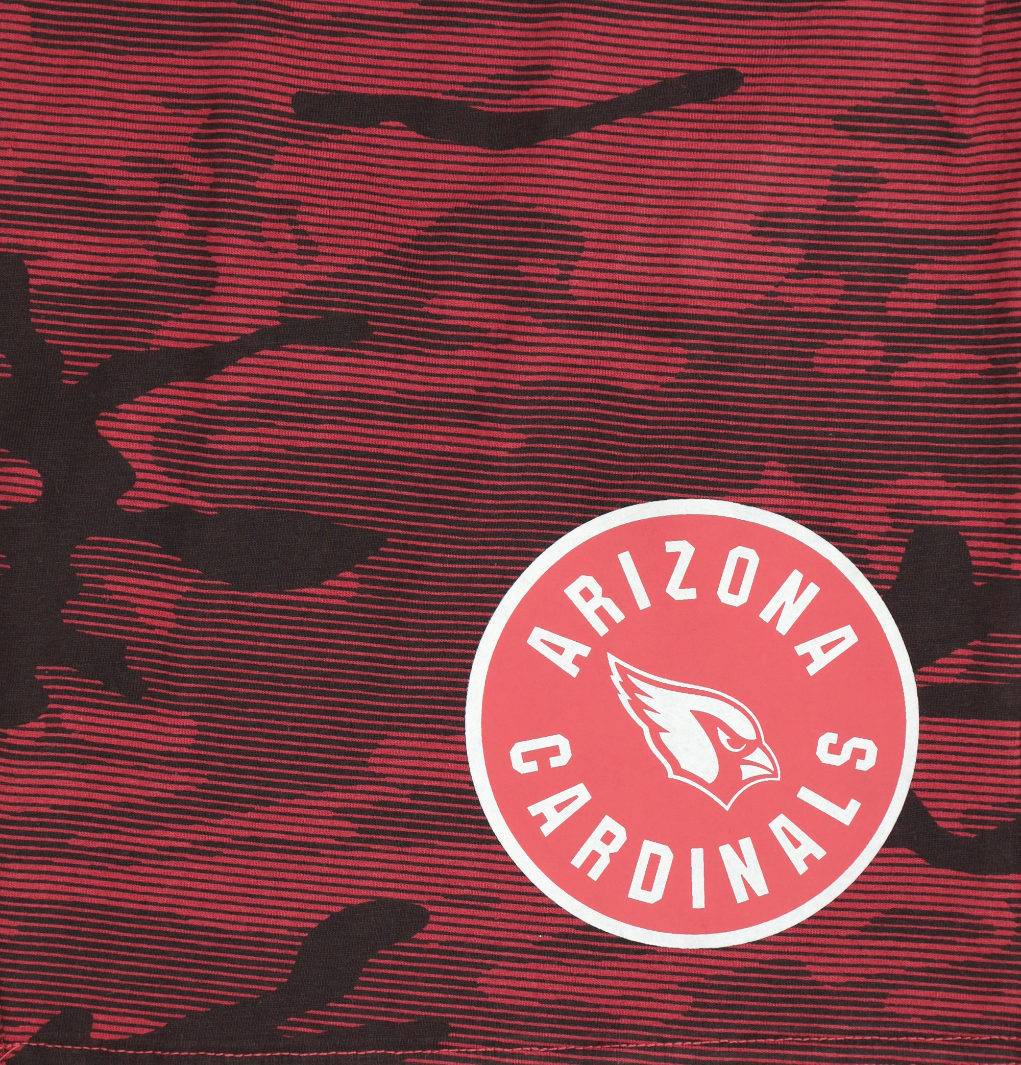 Zubaz NFL Adult Unisex Z88 Camo Lines Shorts, Arizona Cardinals