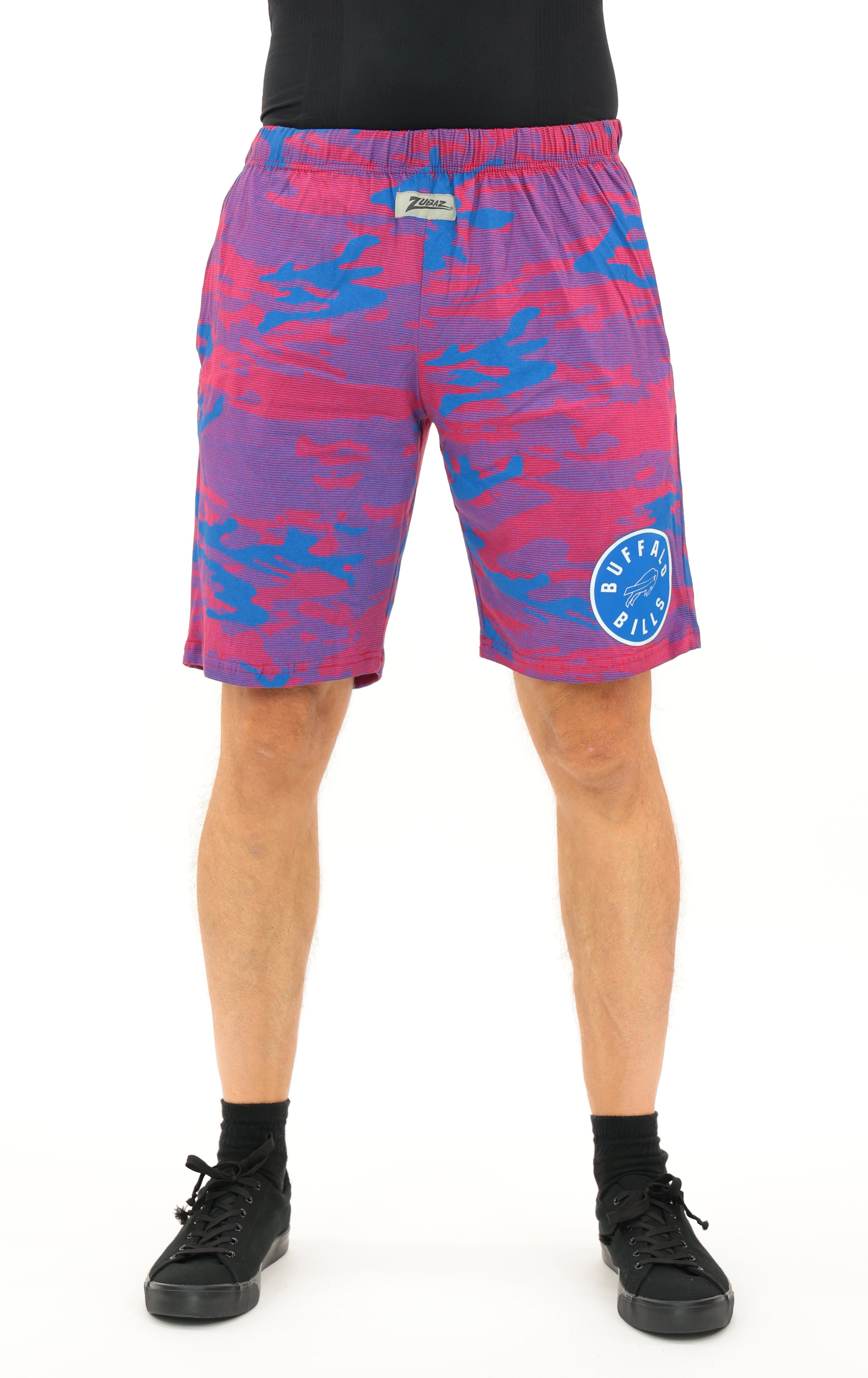 Zubaz NFL Adult Unisex Z88 Camo Lines Shorts, Buffalo Bills
