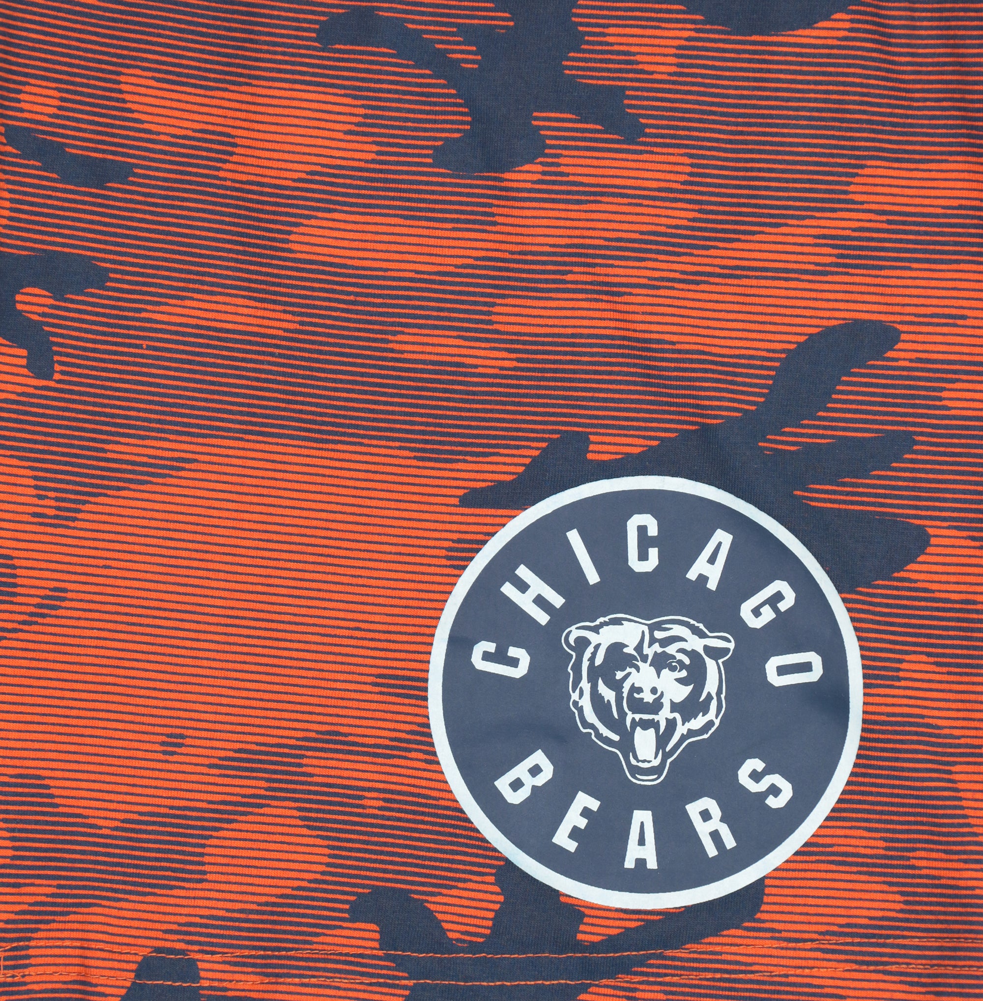 Zubaz NFL Adult Unisex Z88 Camo Lines Shorts, Chicago Bears