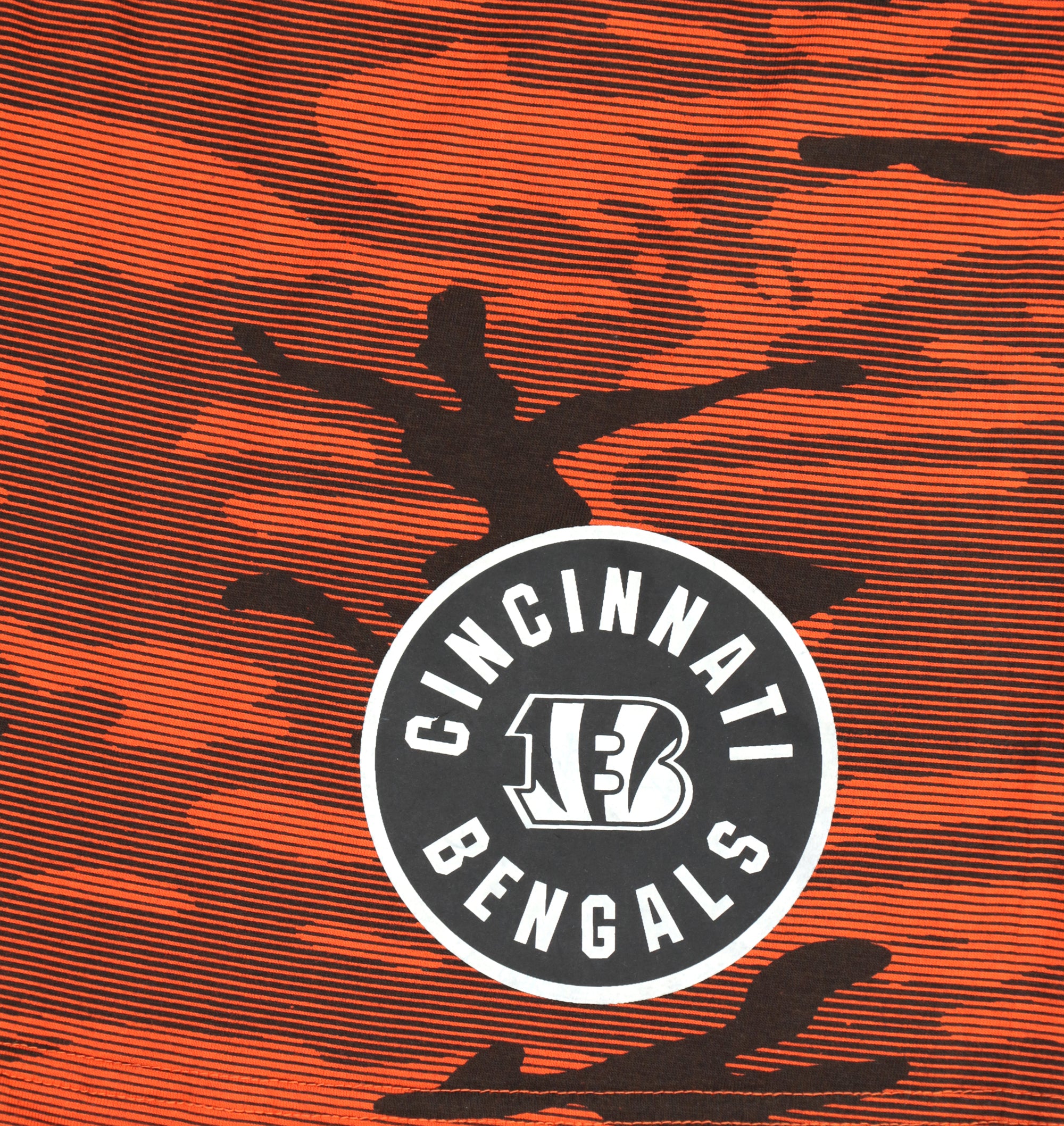 Zubaz NFL Adult Unisex Z88 Camo Lines Shorts, Cincinnati Bengals