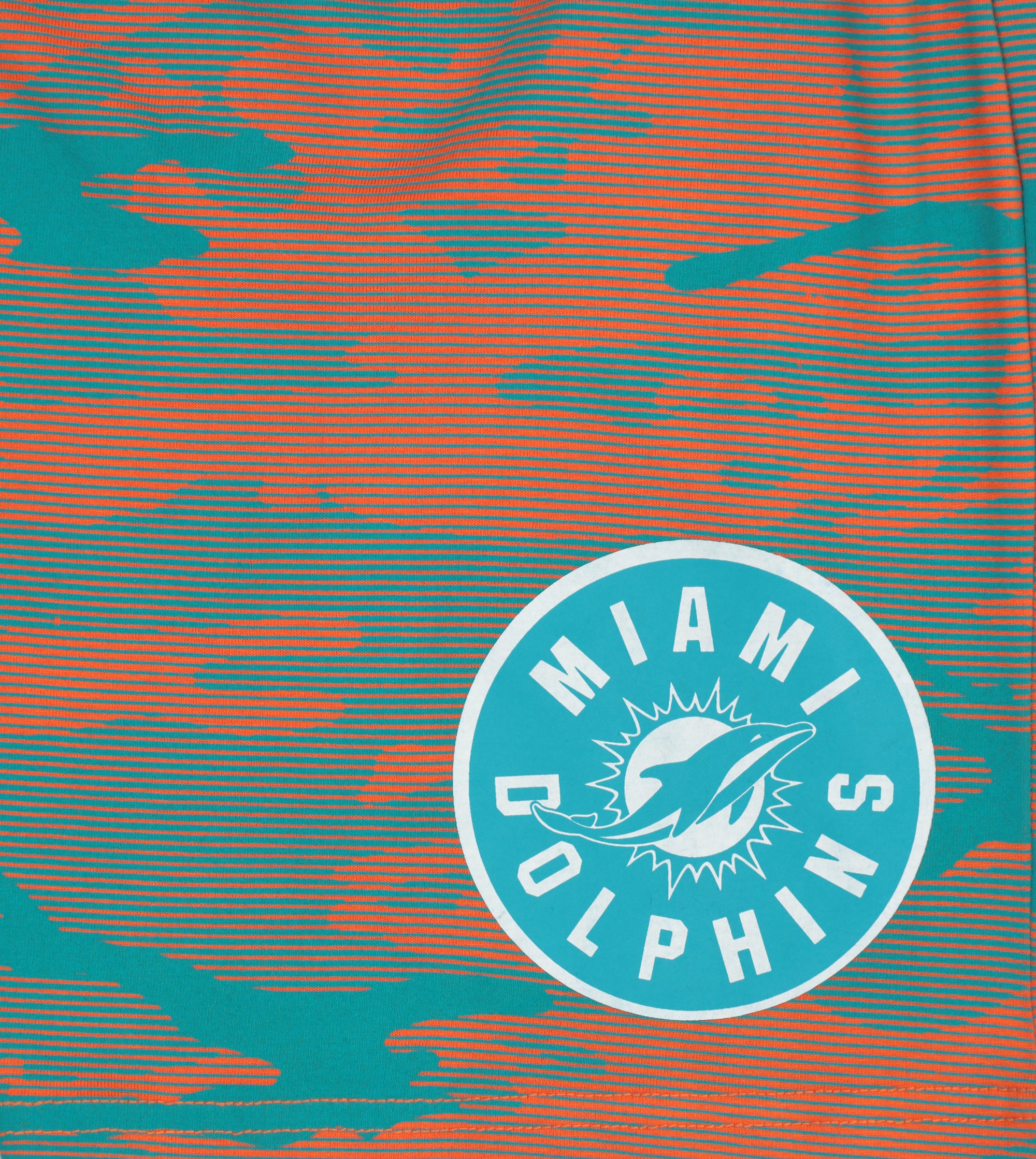 Zubaz NFL Adult Unisex Z88 Camo Lines Shorts, Miami Dolphins