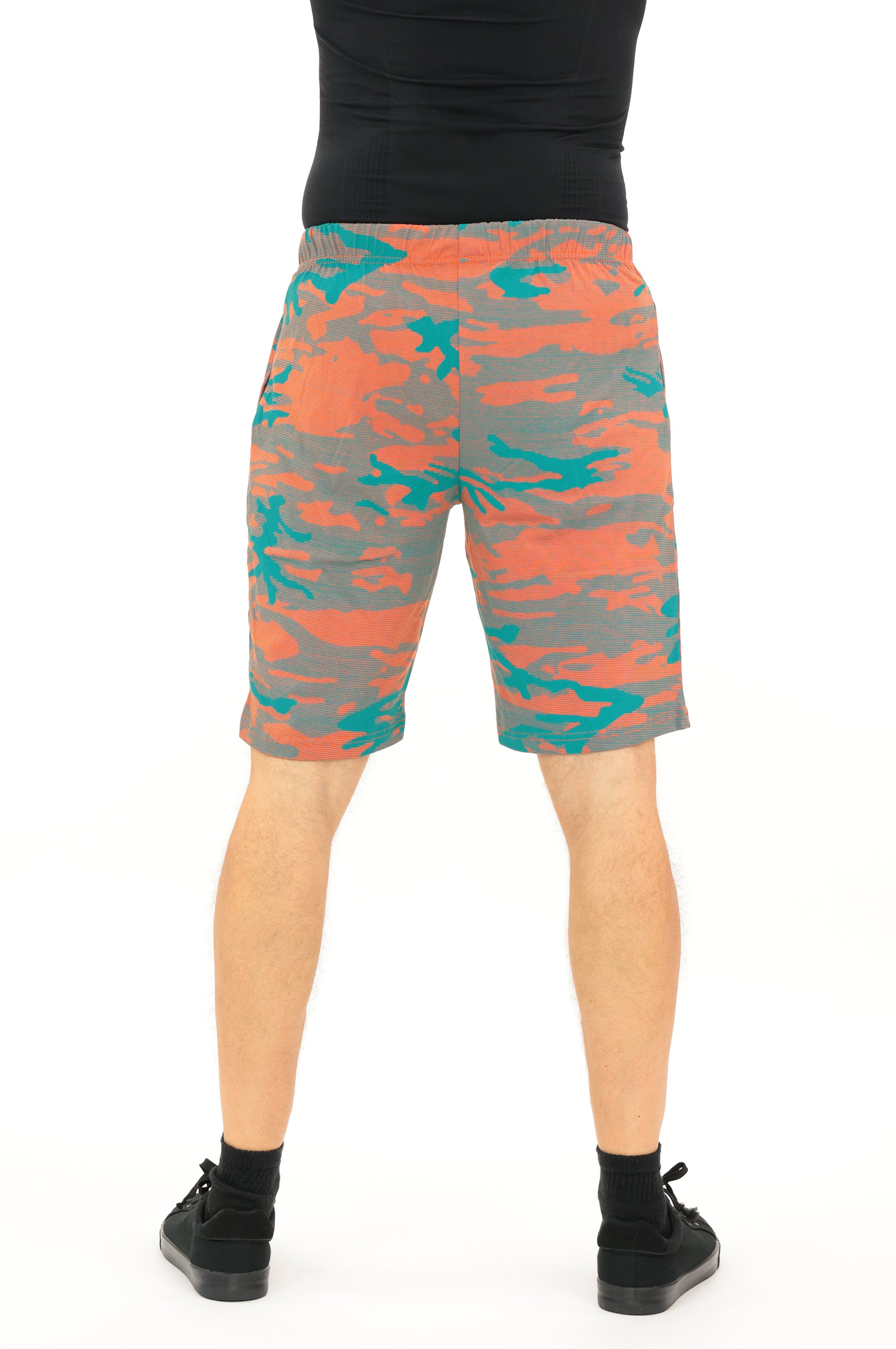 Zubaz NFL Adult Unisex Z88 Camo Lines Shorts, Miami Dolphins