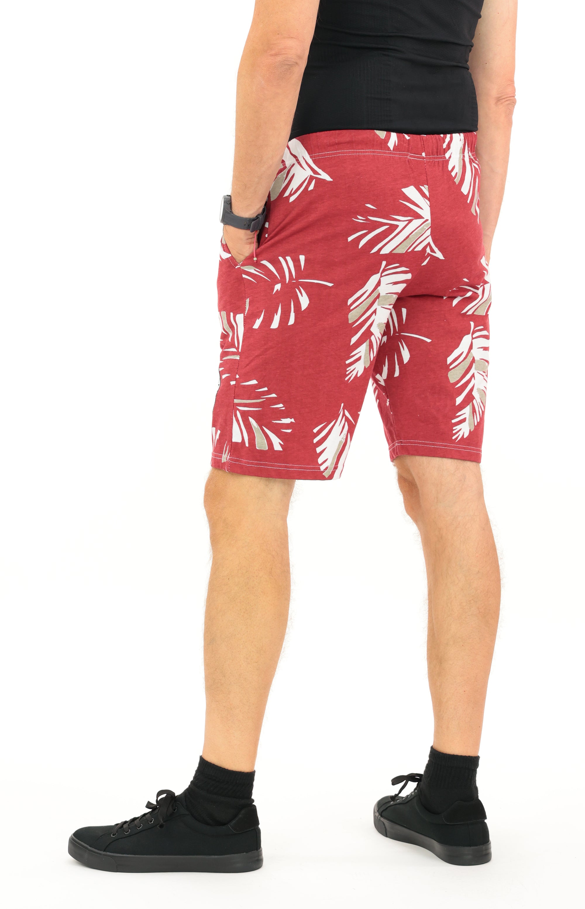 Zubaz NFL Adult Unisex Z88 Embroidered Leaf 3 Team Color Shorts, Arizona Cardinals