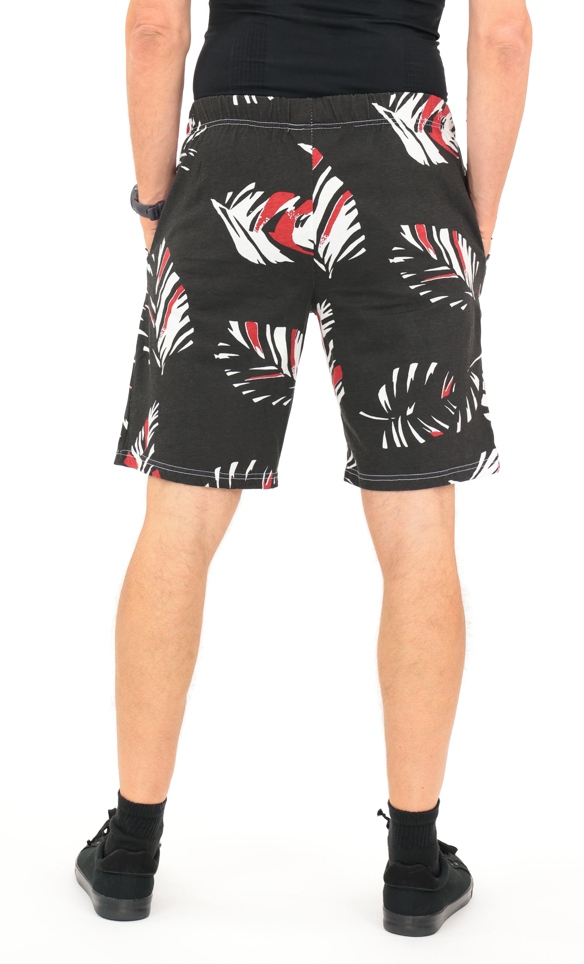 Zubaz NFL Adult Unisex Z88 Embroidered Leaf 3 Team Color Shorts, Atlanta Falcons