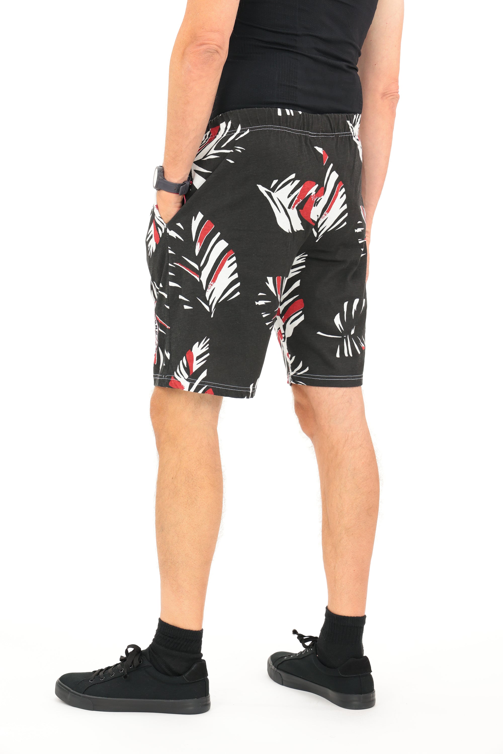 Zubaz NFL Adult Unisex Z88 Embroidered Leaf 3 Team Color Shorts, Atlanta Falcons