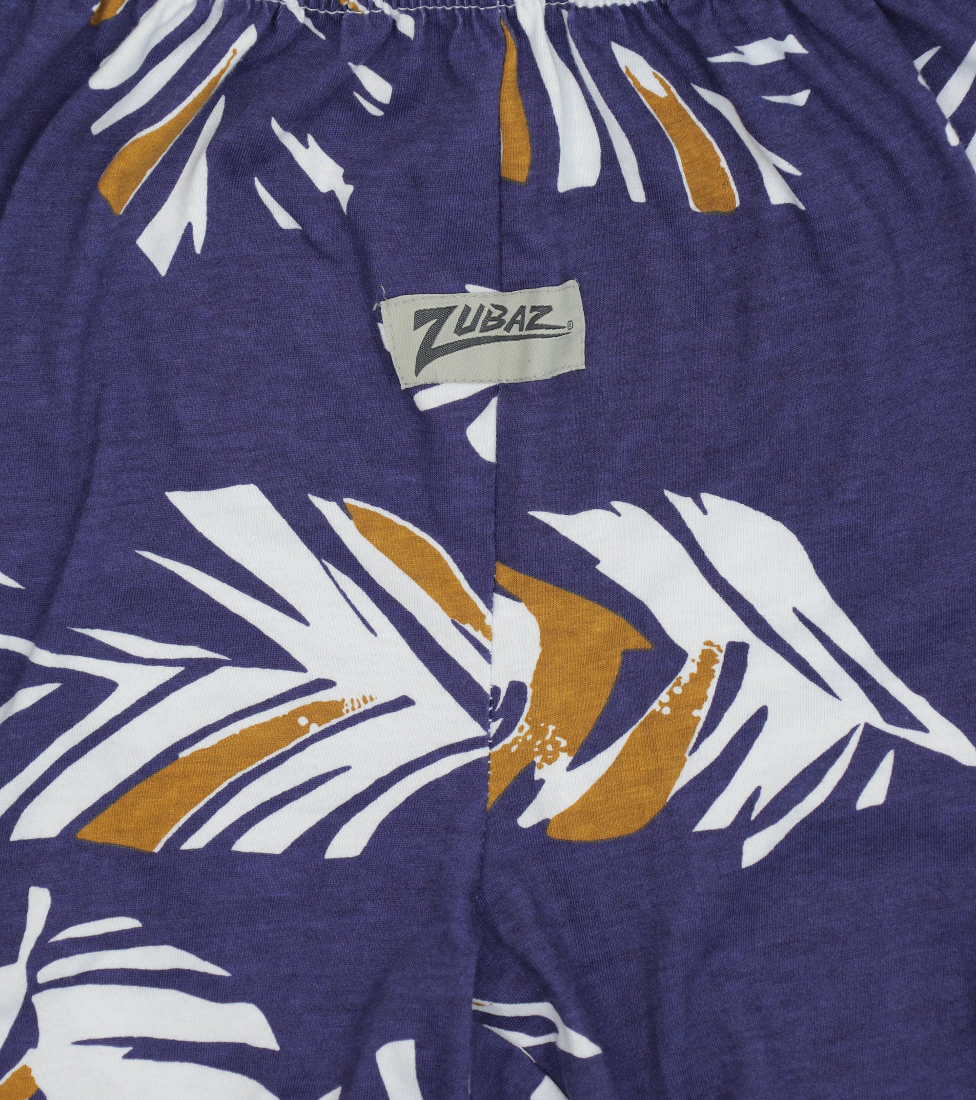 Zubaz NFL Adult Unisex Z88 Embroidered Leaf 3 Team Color Shorts, Baltimore Ravens