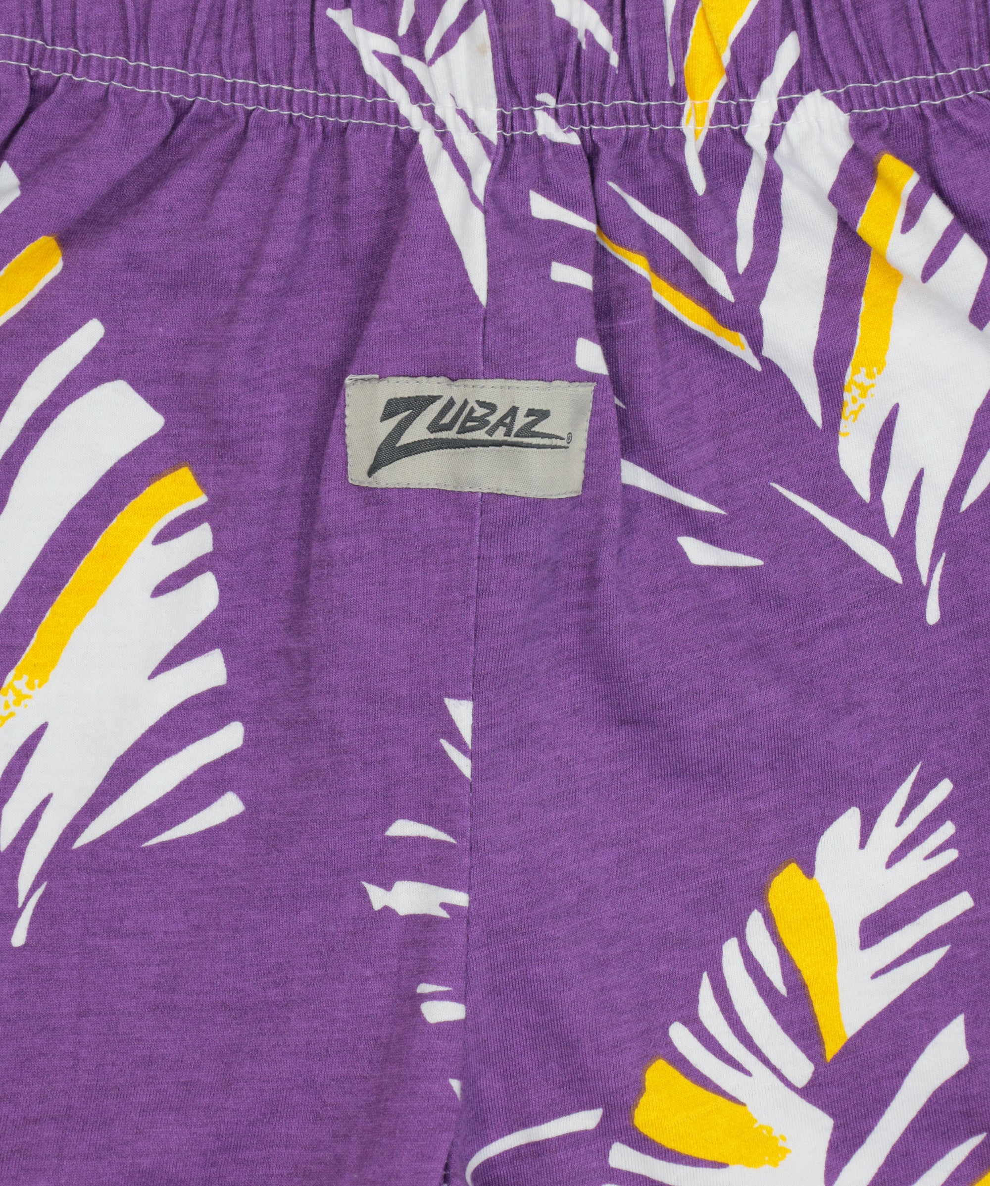 Zubaz NFL Adult Unisex Z88 Embroidered Leaf 3 Team Color Shorts, Minnesota Vikings