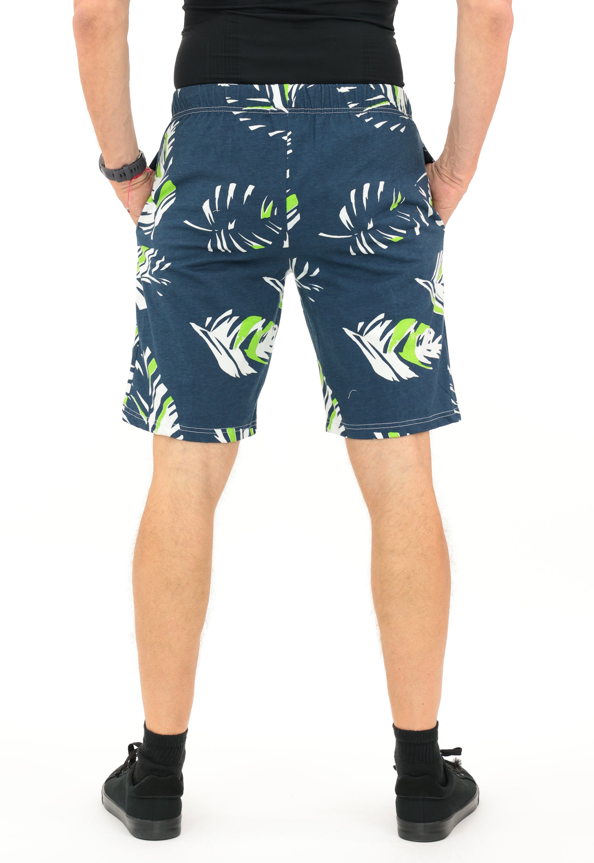 Zubaz NFL Adult Unisex Z88 Embroidered Leaf 3 Team Color Shorts, Seattle Seahawks