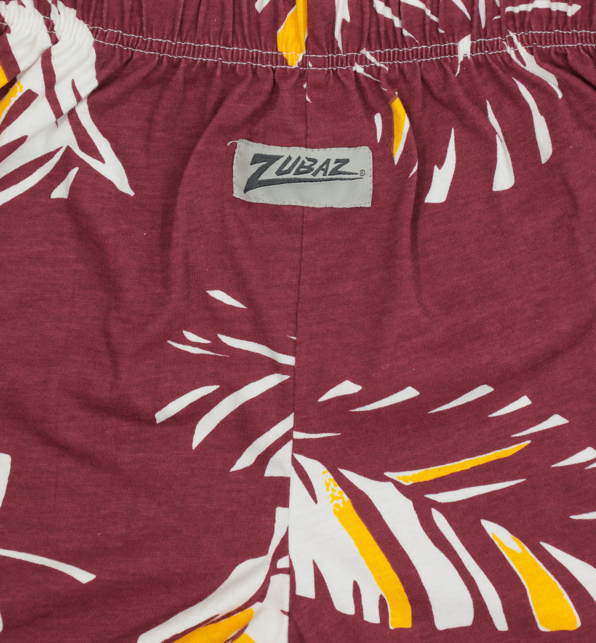 Zubaz NFL Adult Unisex Z88 Embroidered Leaf 3 Team Color Shorts, Washington Commanders