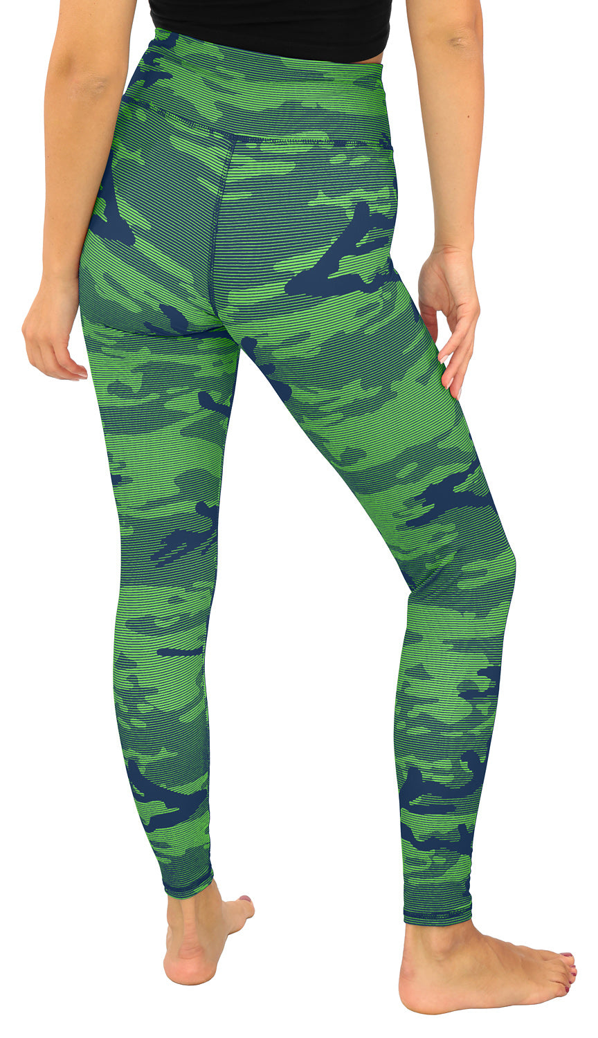 Zubaz NFL Women's Goal Line Camo Line Leggings, Seattle Seahawks