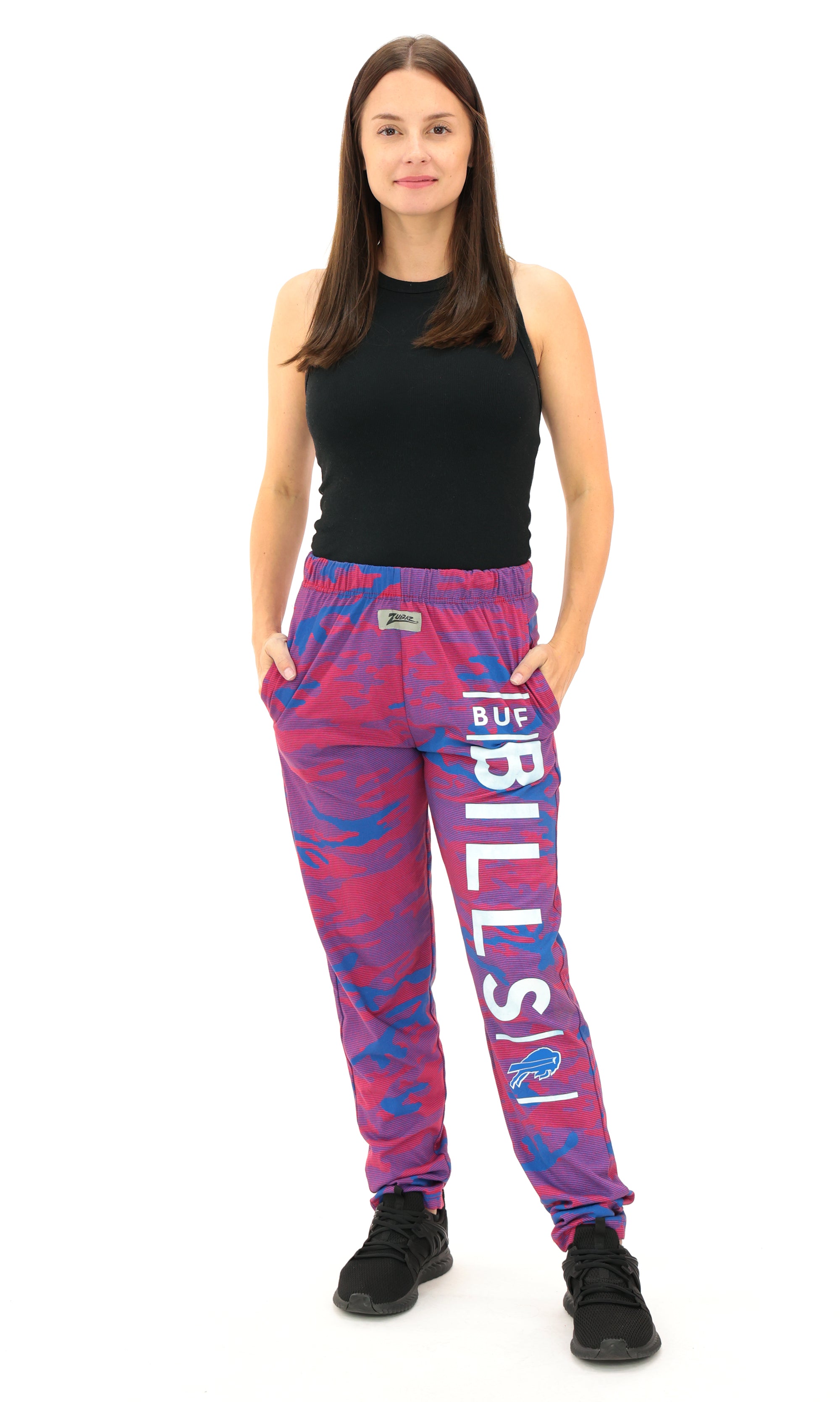 Zubaz NFL Adult Unisex Z88 Camo Lines Pants, Buffalo Bills