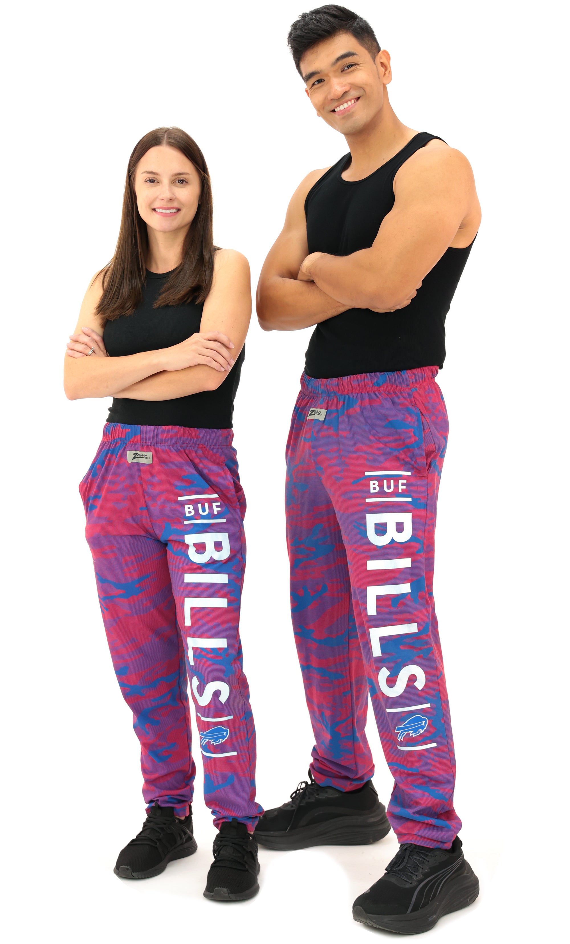 Zubaz NFL Adult Unisex Z88 Camo Lines Pants, Buffalo Bills