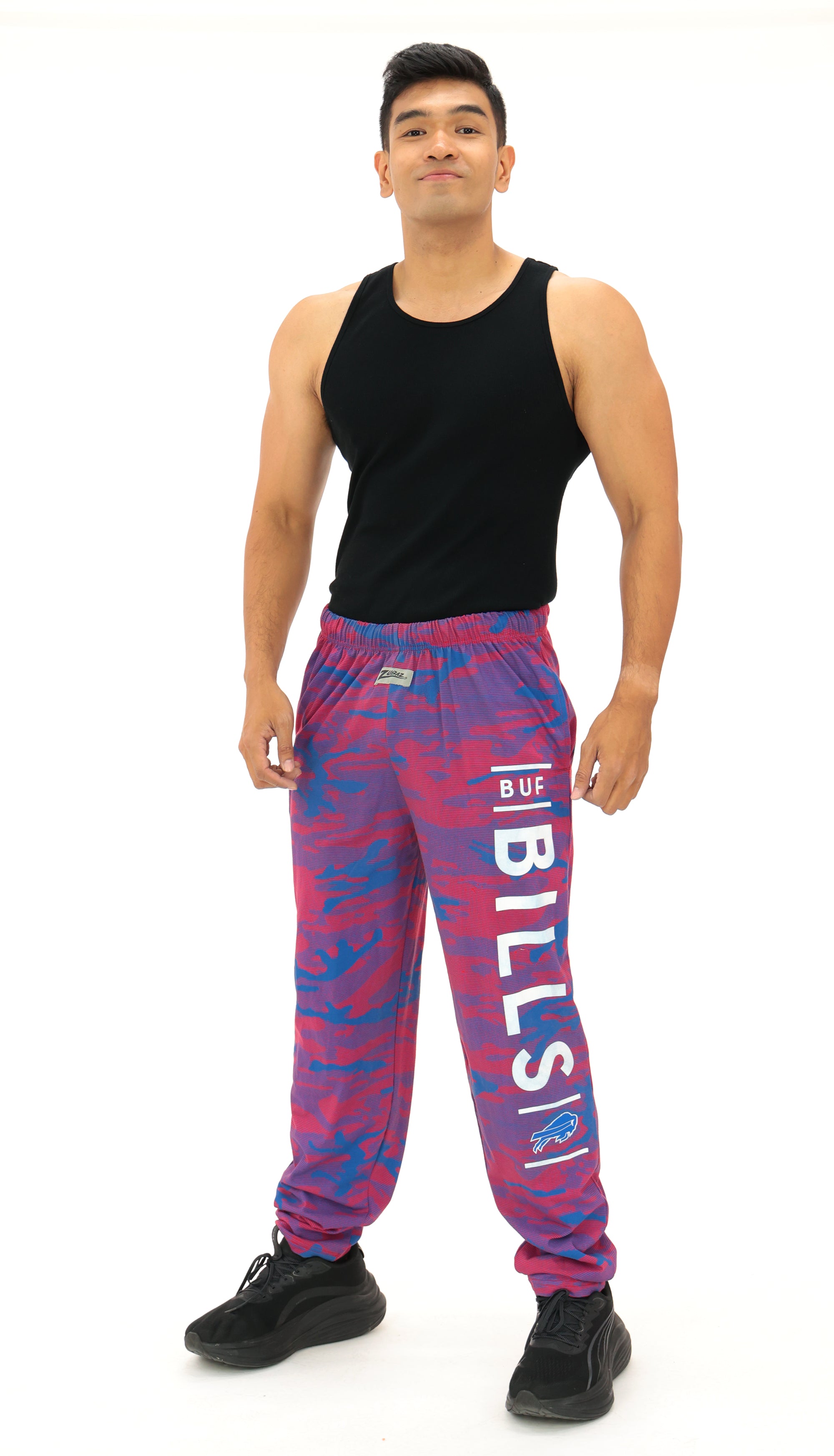 Zubaz NFL Adult Unisex Z88 Camo Lines Pants, Buffalo Bills
