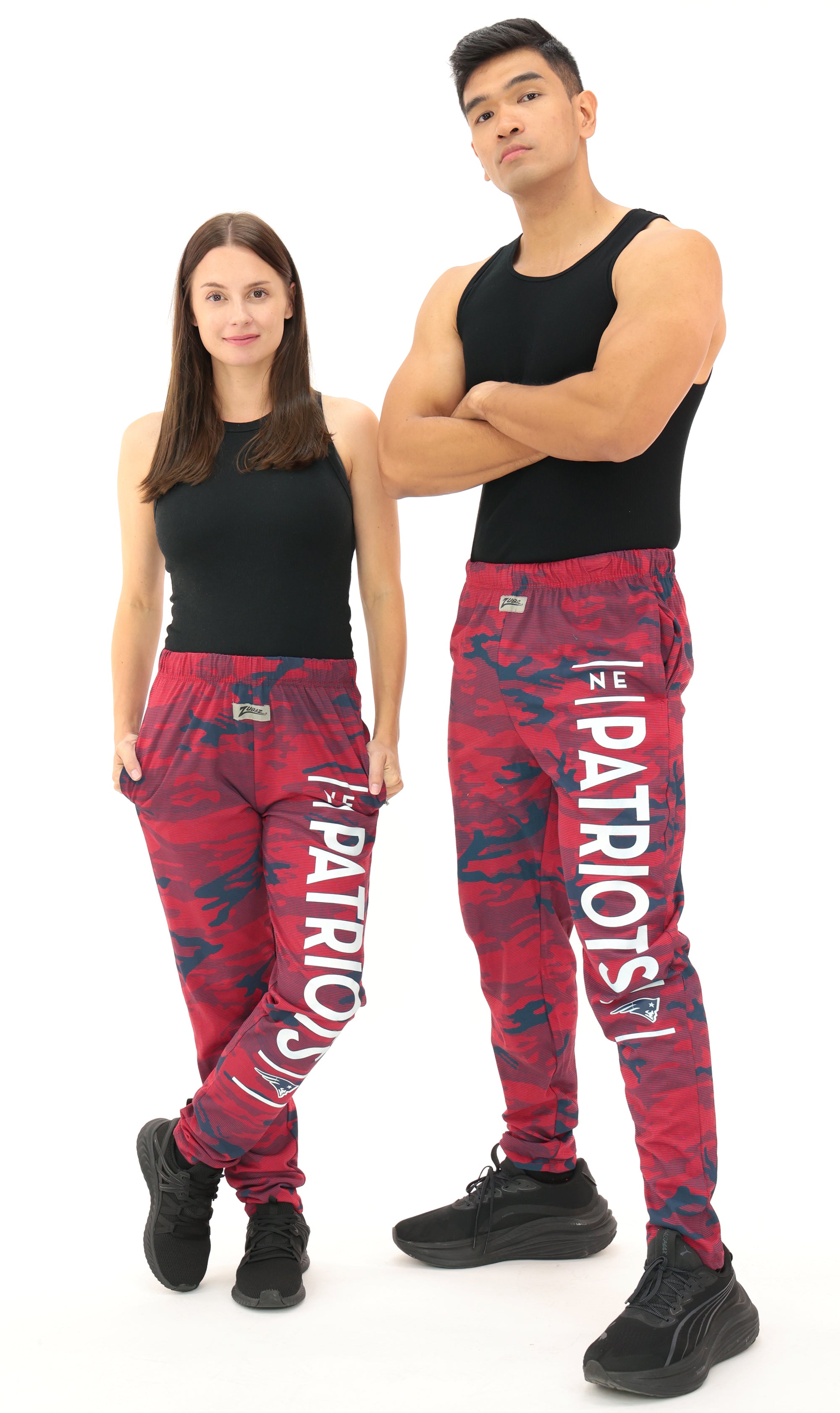Zubaz NFL Adult Unisex Z88 Camo Lines Pants, New England Patriots