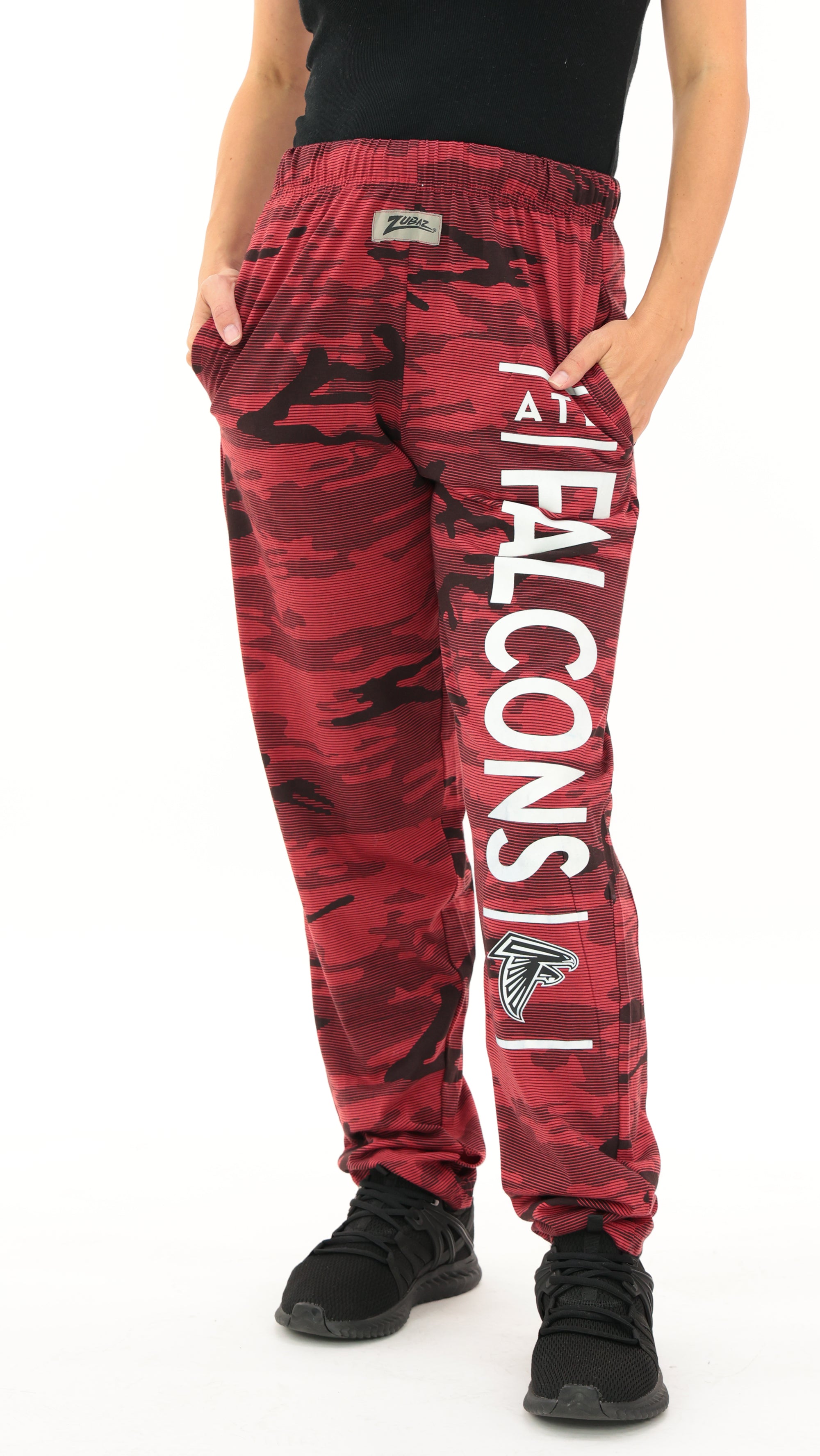 Zubaz NFL Adult Unisex Z88 Camo Lines Pants, Atlanta Falcons