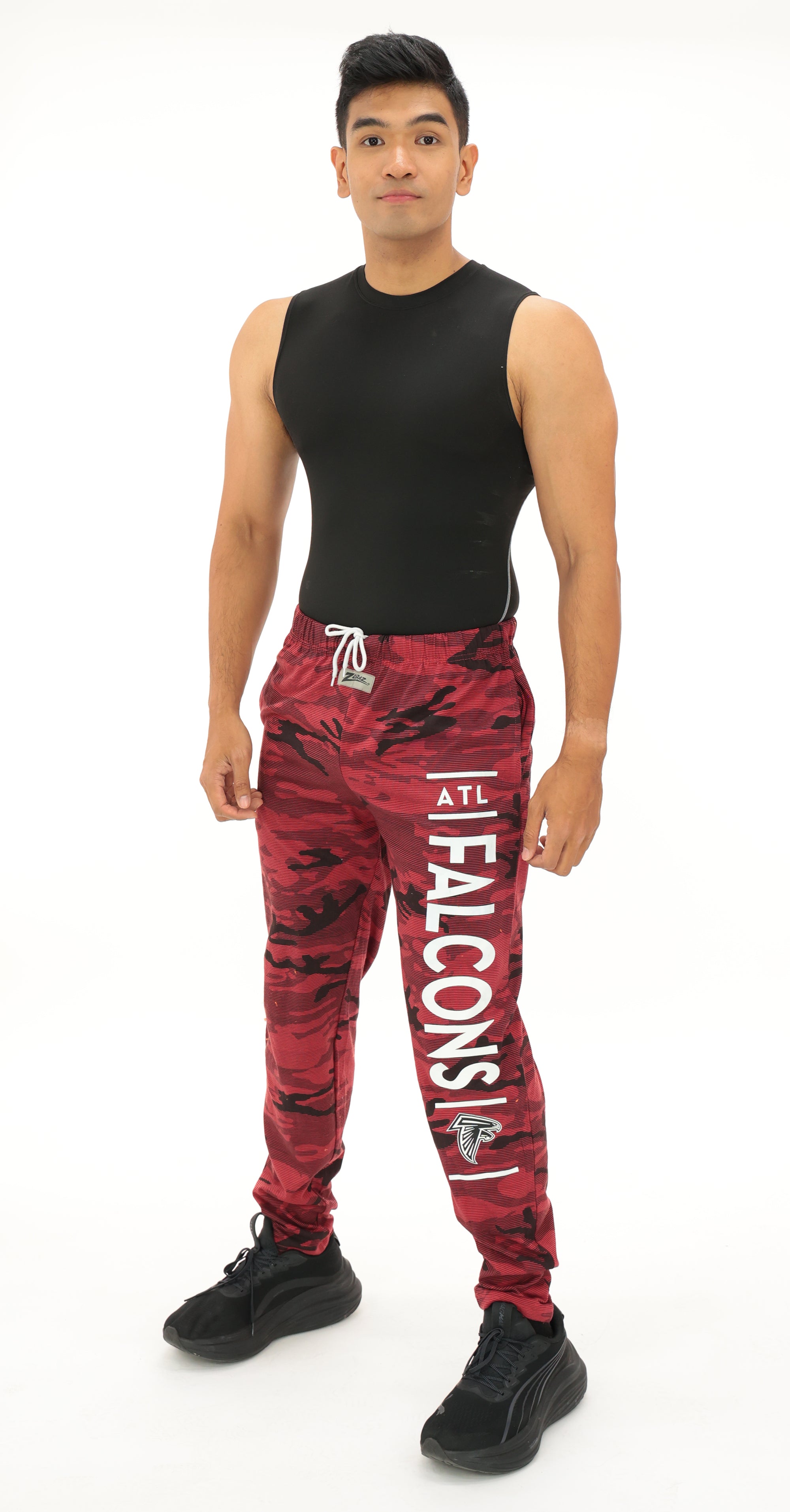 Zubaz NFL Adult Unisex Z88 Camo Lines Pants, Atlanta Falcons