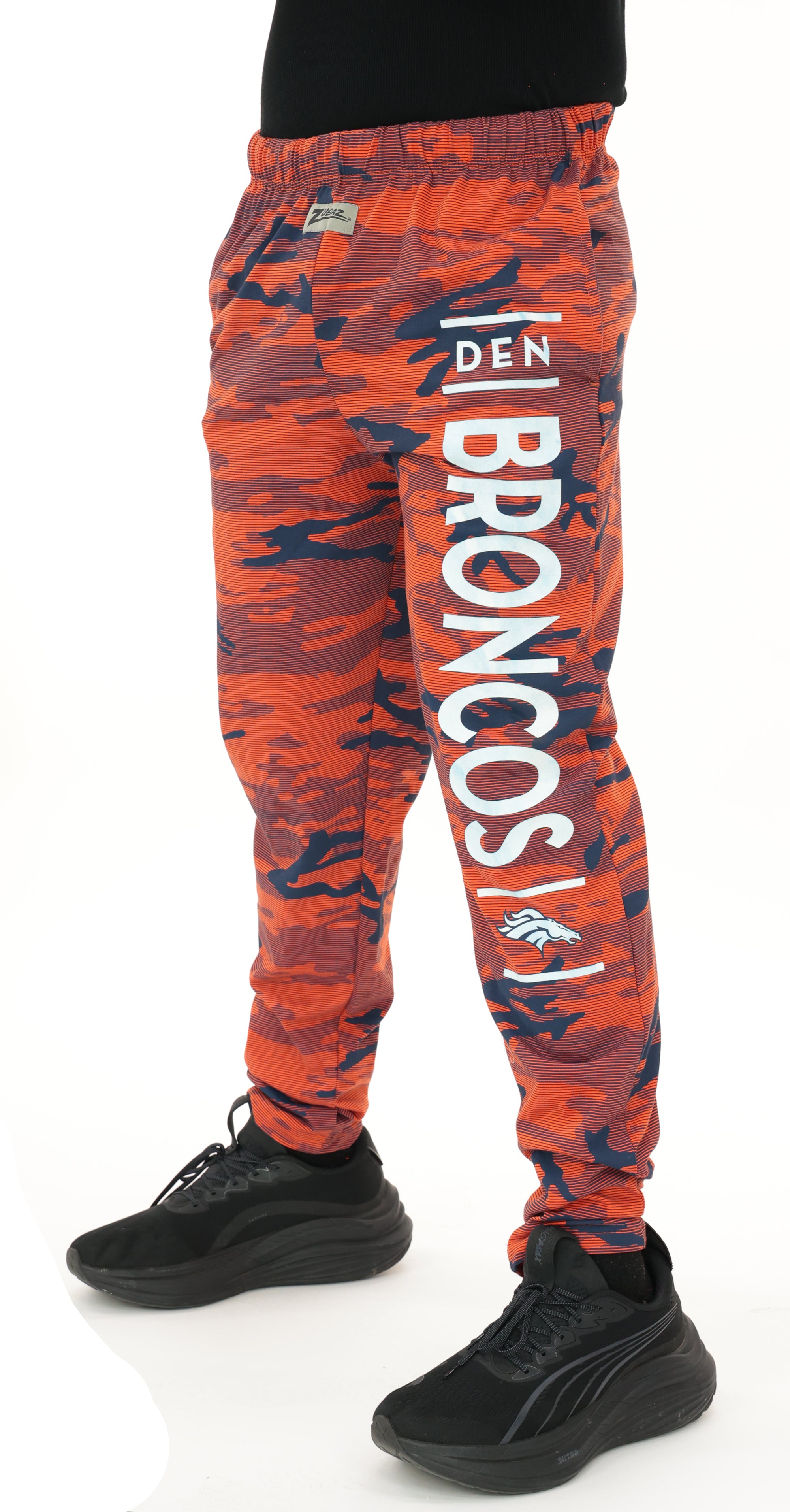 Zubaz NFL Adult Unisex Z88 Camo Lines Pants, Denver Broncos