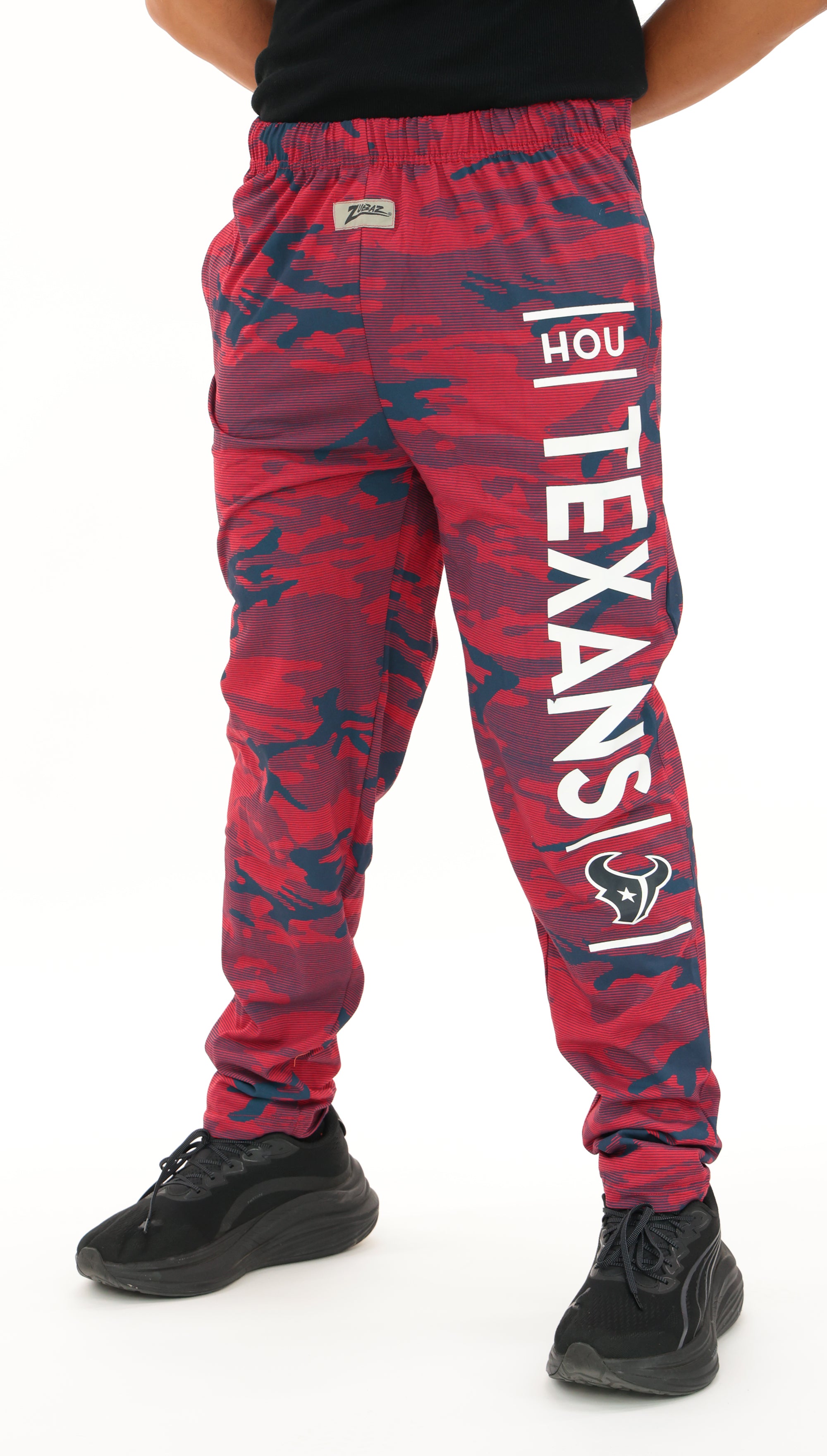 Zubaz NFL Adult Unisex Z88 Camo Lines Pants, Houston Texans