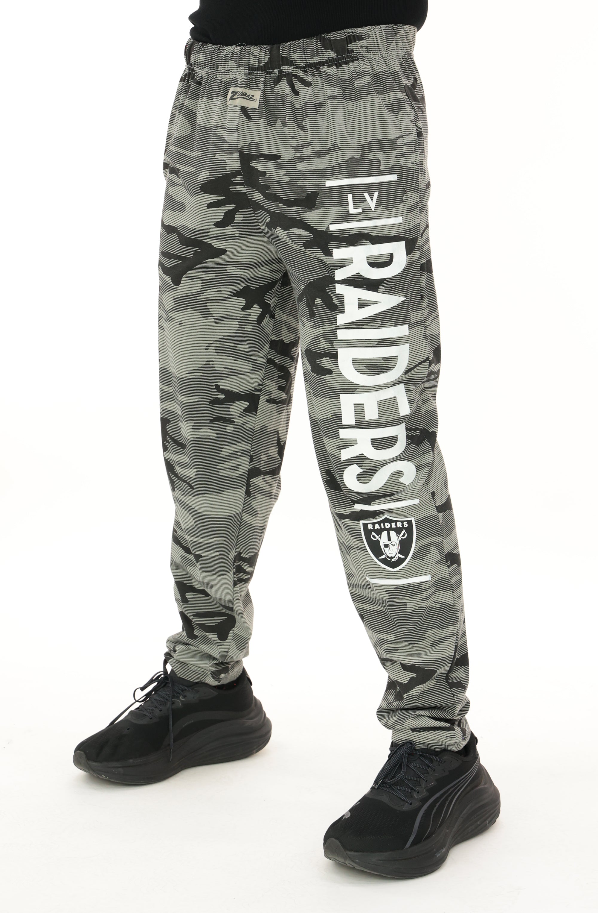 Zubaz NFL Adult Unisex Z88 Camo Lines Pants, Las Vegas Raiders