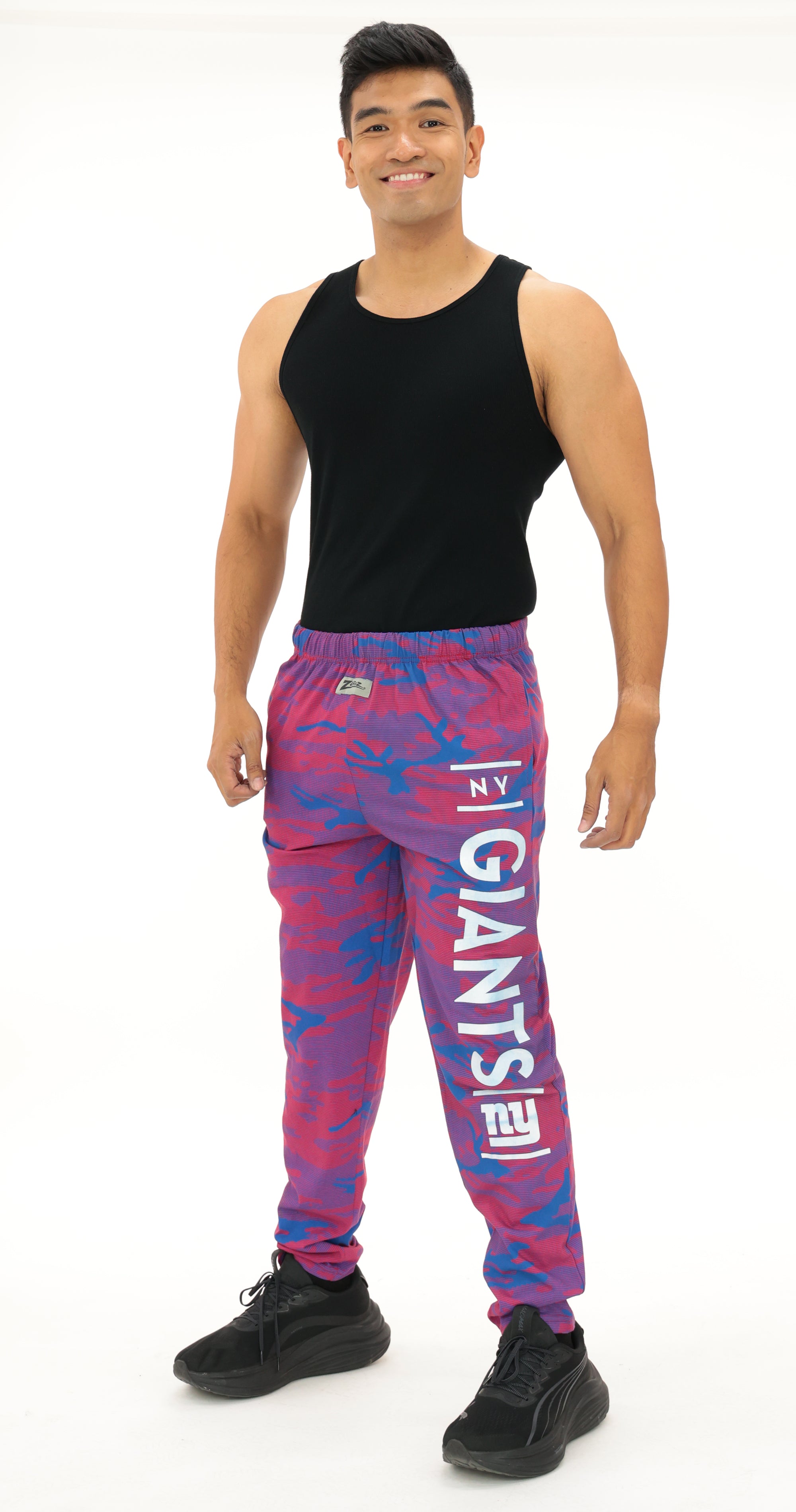 Zubaz NFL Adult Unisex Z88 Camo Lines Pants, New York Giants